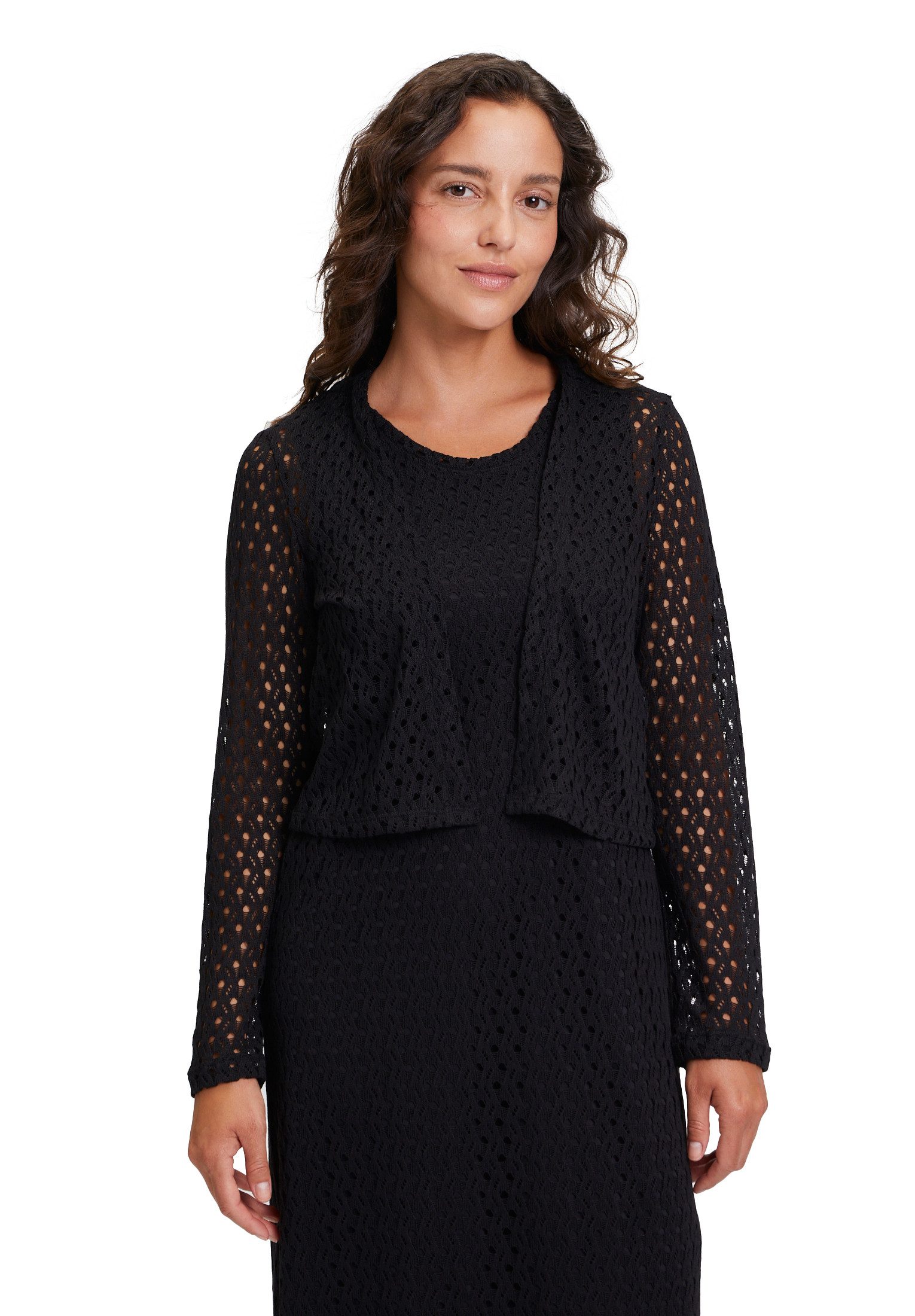 Betty&Co Sweatjacke Damen ohne Verschluss Struktur