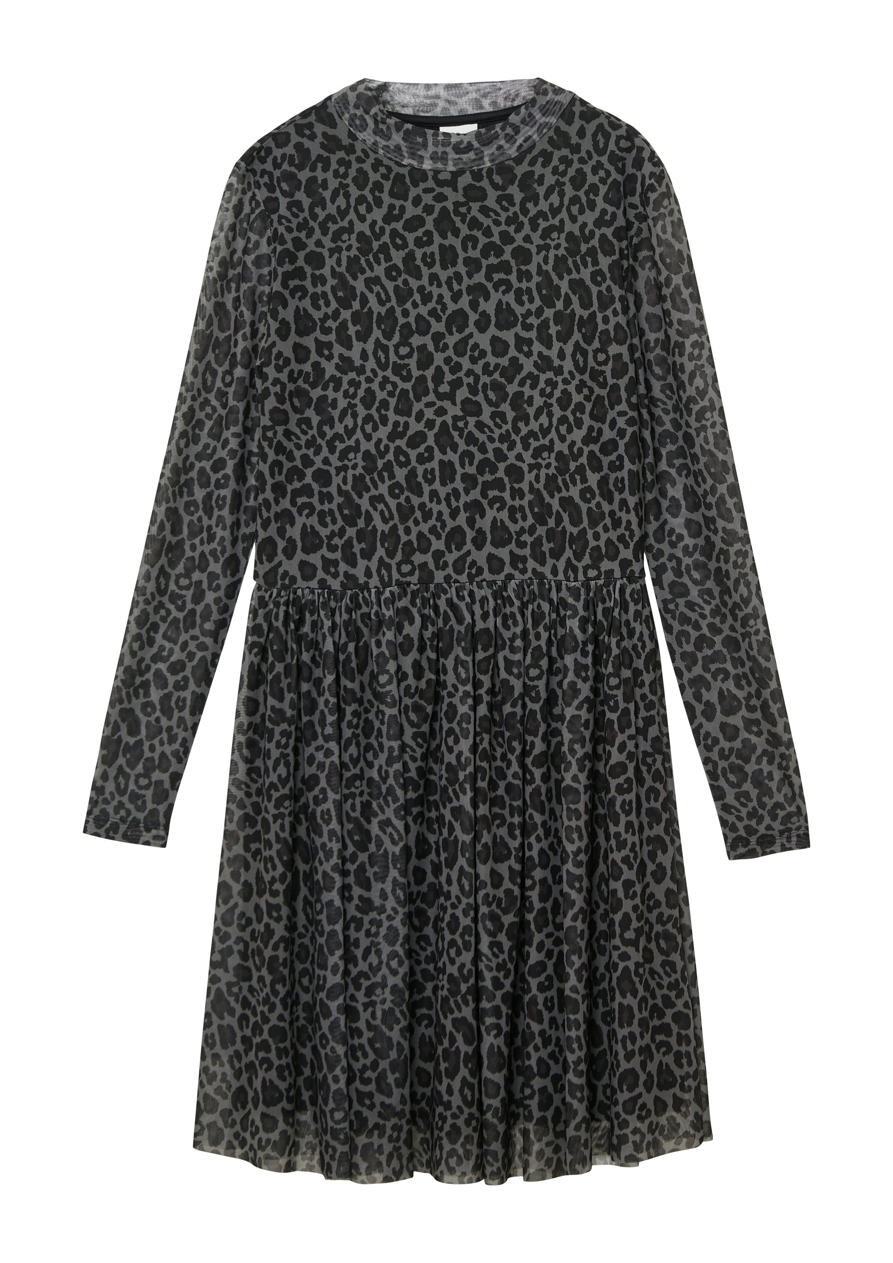 s.Oliver Junior Meshkleid mit blickdichtem Futter und All-Over-Print, für Girls