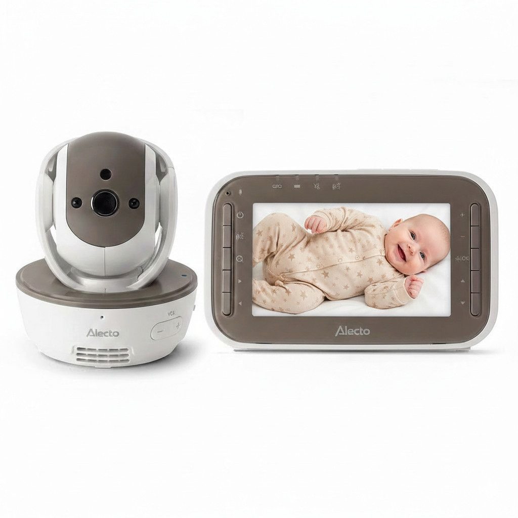 Alecto Video-Babyphone DVM200MBE, 1-tlg., Kabellose Verbindung, Nachtsicht, Talkback-Funktion