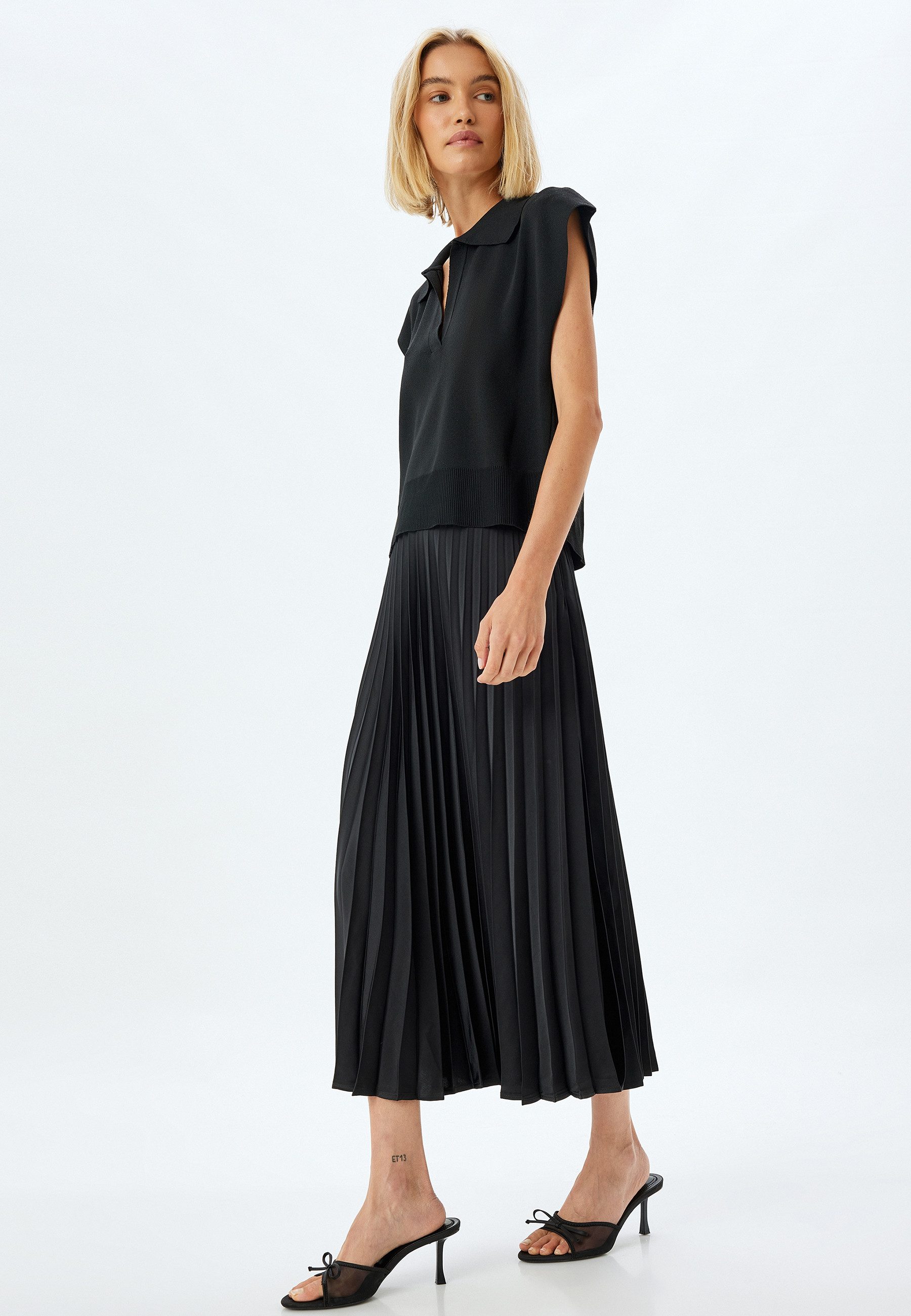 Koton Midirock Midi Länge Schmales Plissee günstig online kaufen