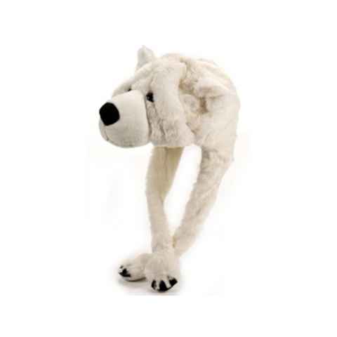 Teddys Rothenburg Kuscheltier Eisbärmütze 55 cm (Gesamtlänge) Polarbären Wintermütze