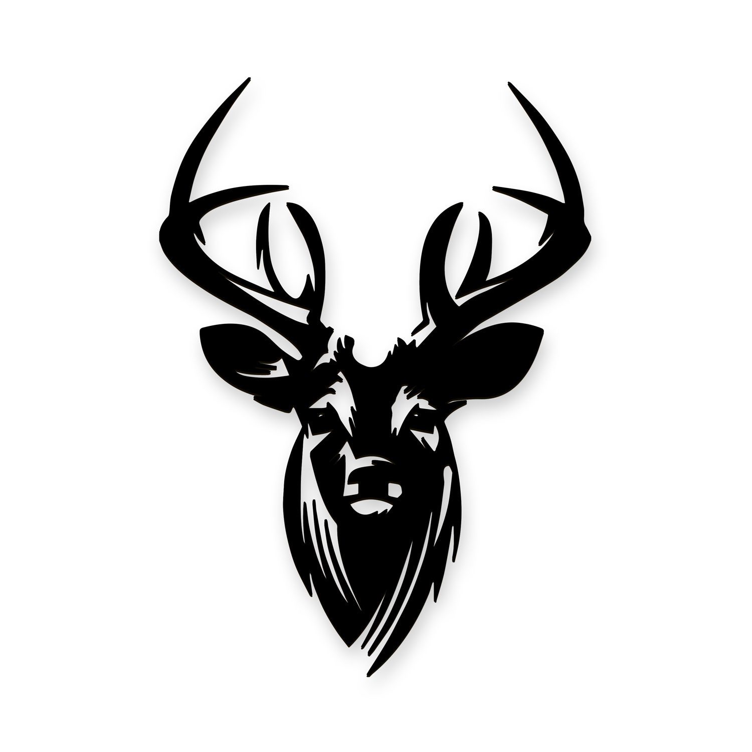 Namofactur LED Wandleuchte LED Hirsch Wanddeko aus MDF Holz, schwarz lackiert, LED fest integriert, Warmweiß, Wand Dekoration für dein zuhause