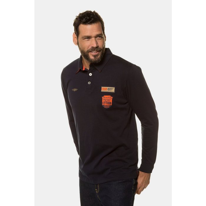 JP1880 Rugbyshirt bis 7XL Rugby-Shirt vorgewaschener Jersey