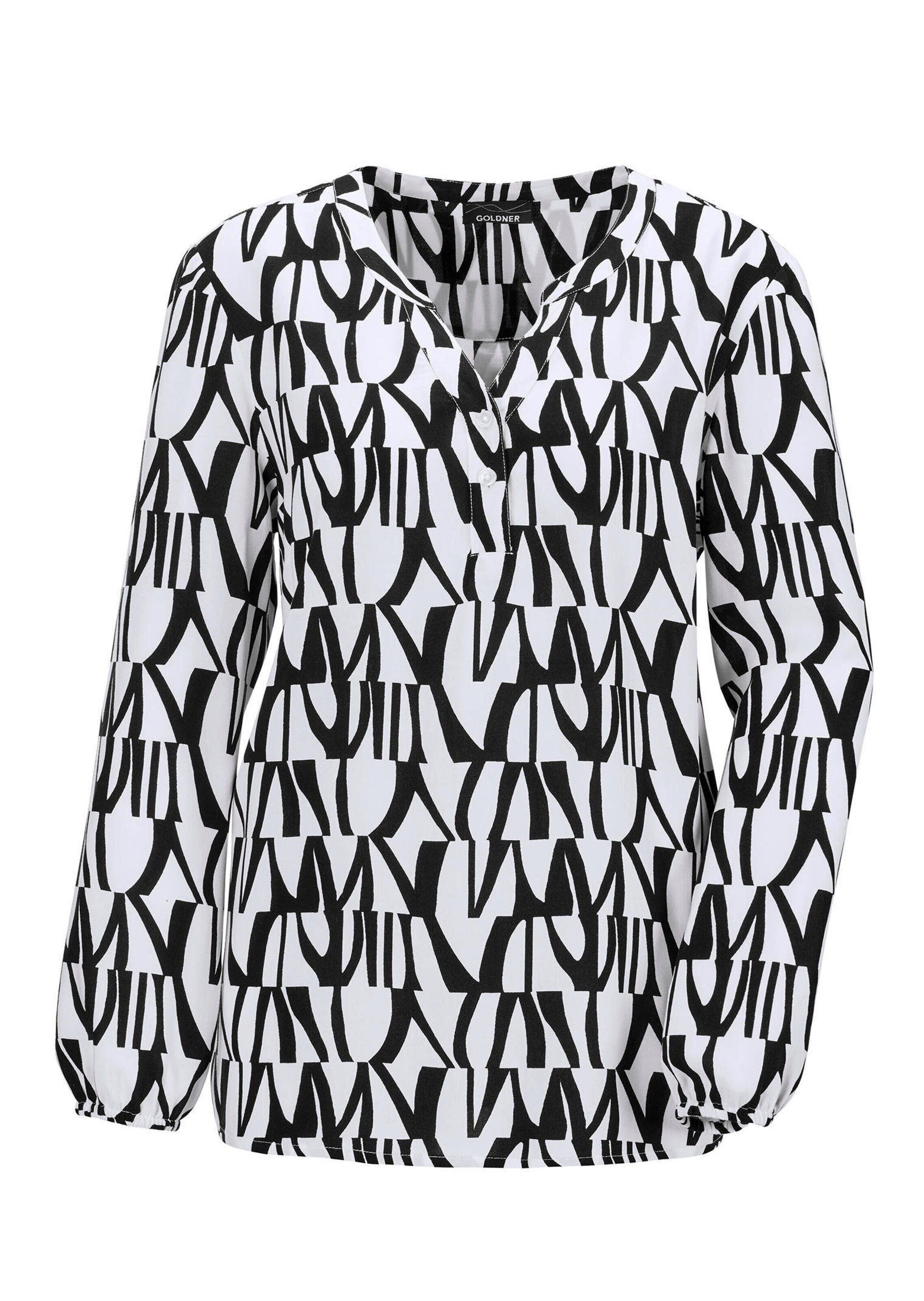 schwarz / weiß / gemustert