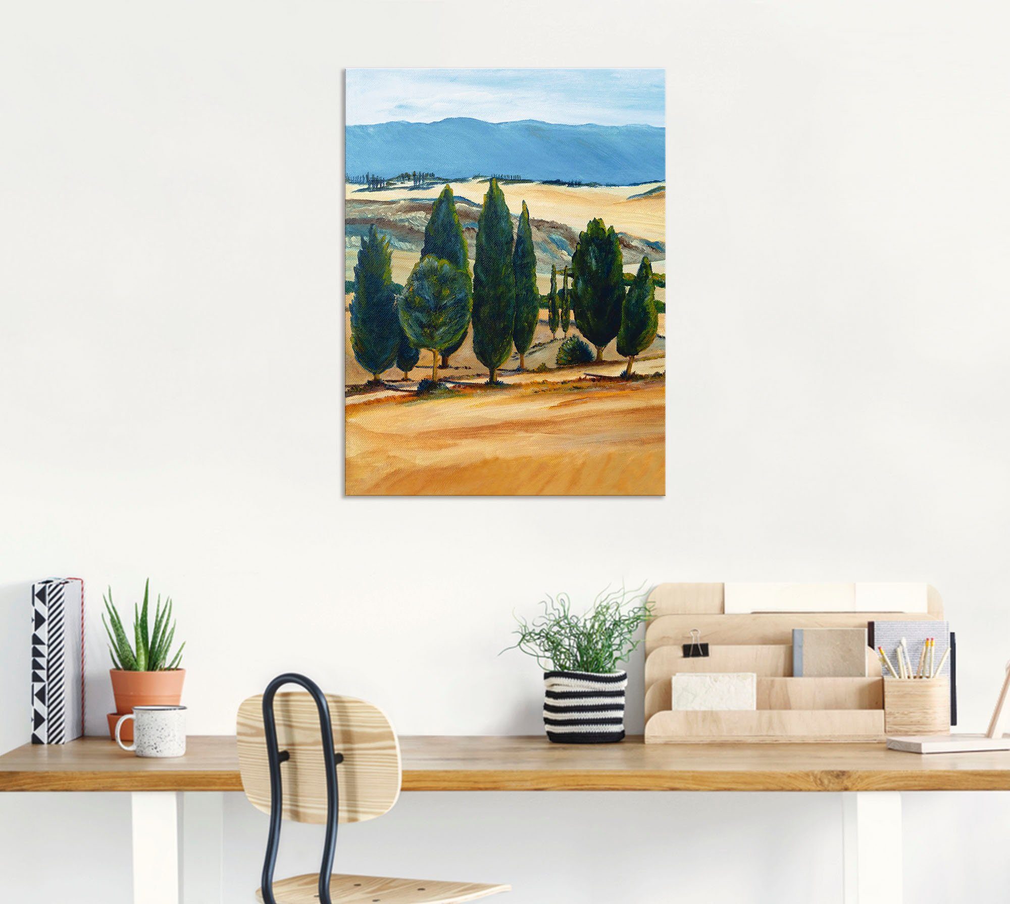 oder Wandaufkleber in Größen links), versch. Toskana Poster Artland als St), Wandbild (1 Felder Alubild, in (Ausschnitt Leinwandbild, der Sommer