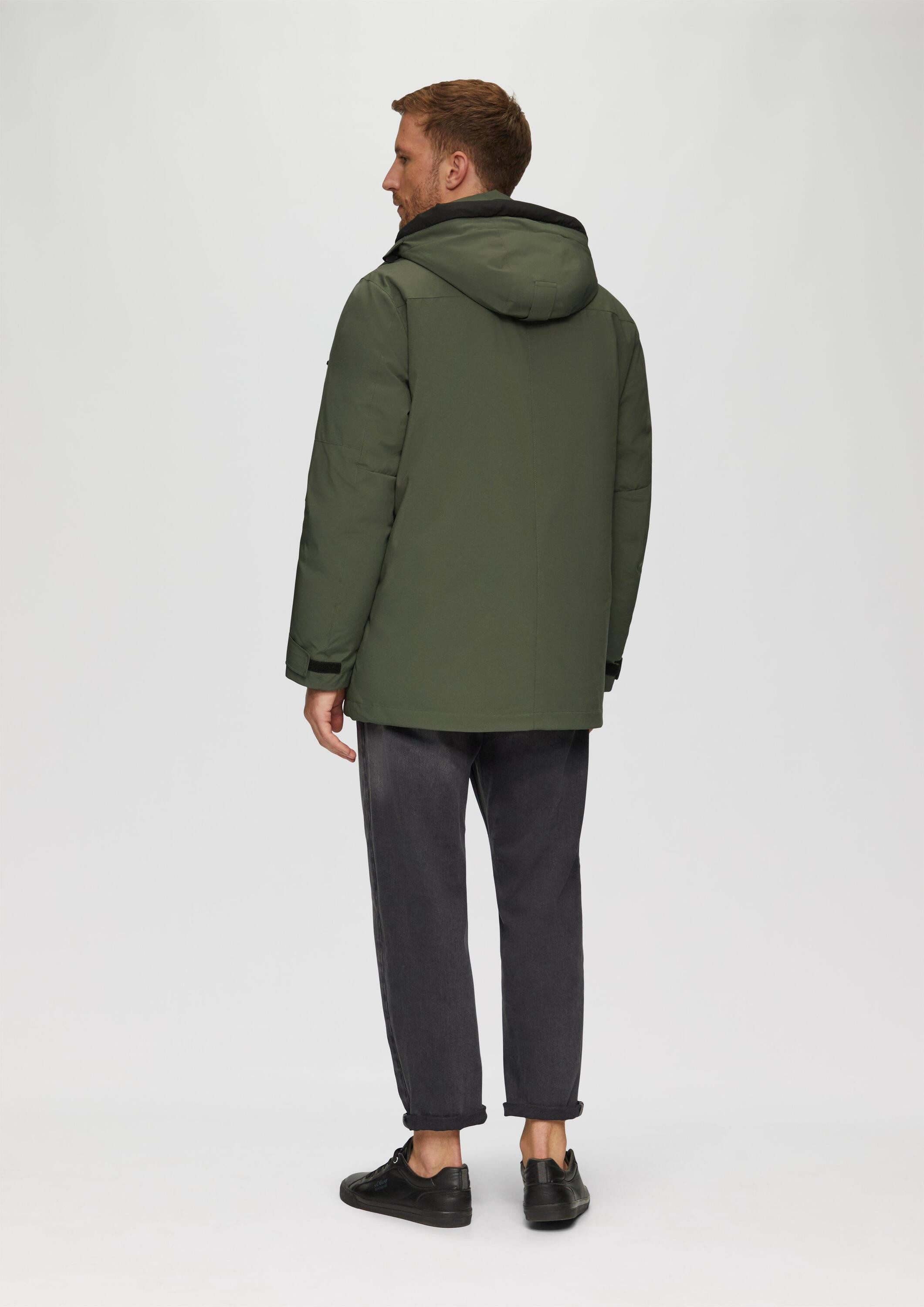 s.Oliver Winterjacke Outdoor-Jacke Wasserabweisender Parka mit abnehmbarer Kapuze und weichem Griff
