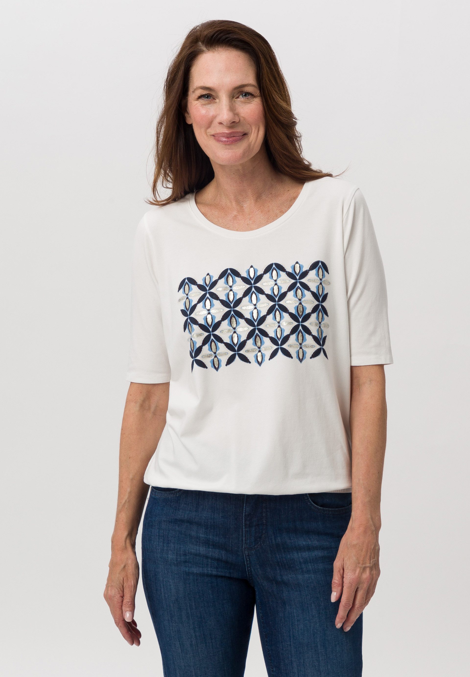 FRANK WALDER Kurzarmshirt mit Motivprint günstig online kaufen