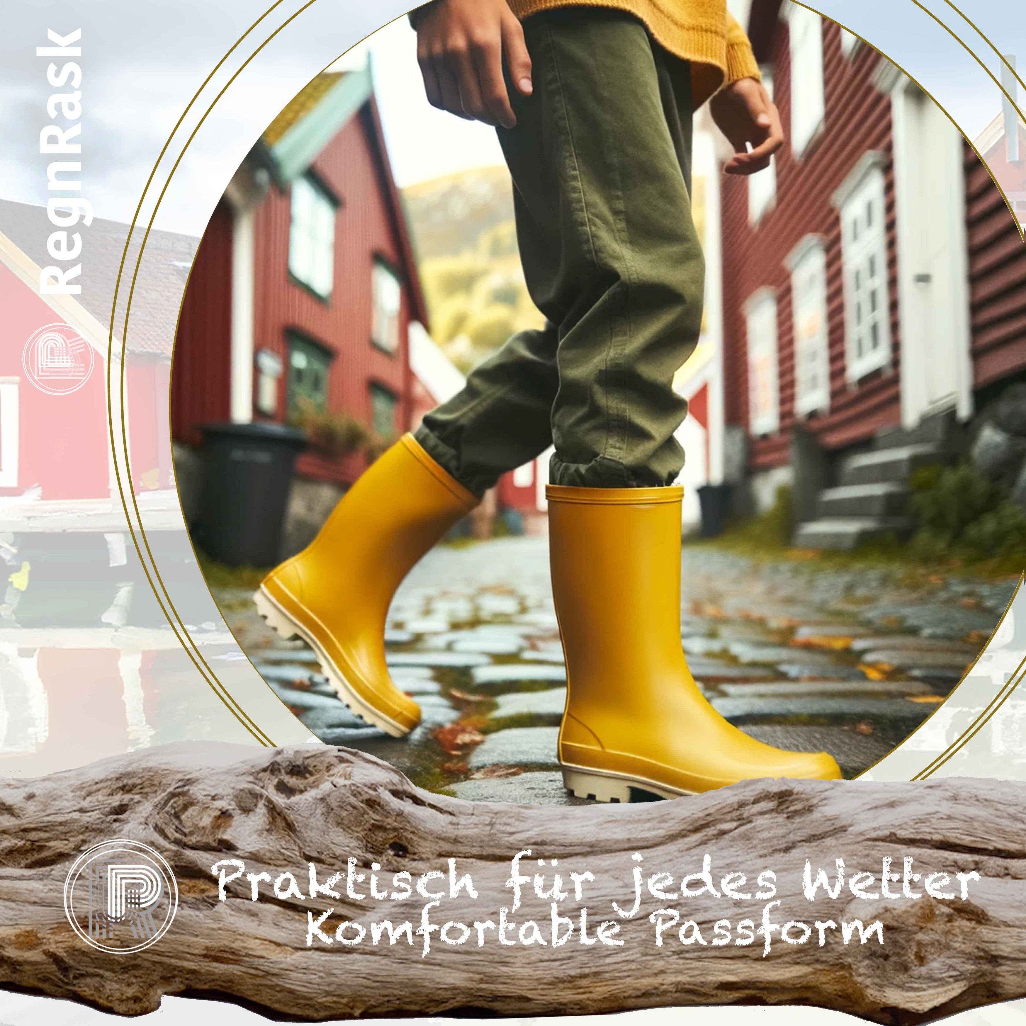Ultrapower REGNRASK Damen Schlupfstiefel Kontrastsohle 39 Gelb-Weiß Gummistiefel Gartenstiefel Matschstiefel Festivalstiefel