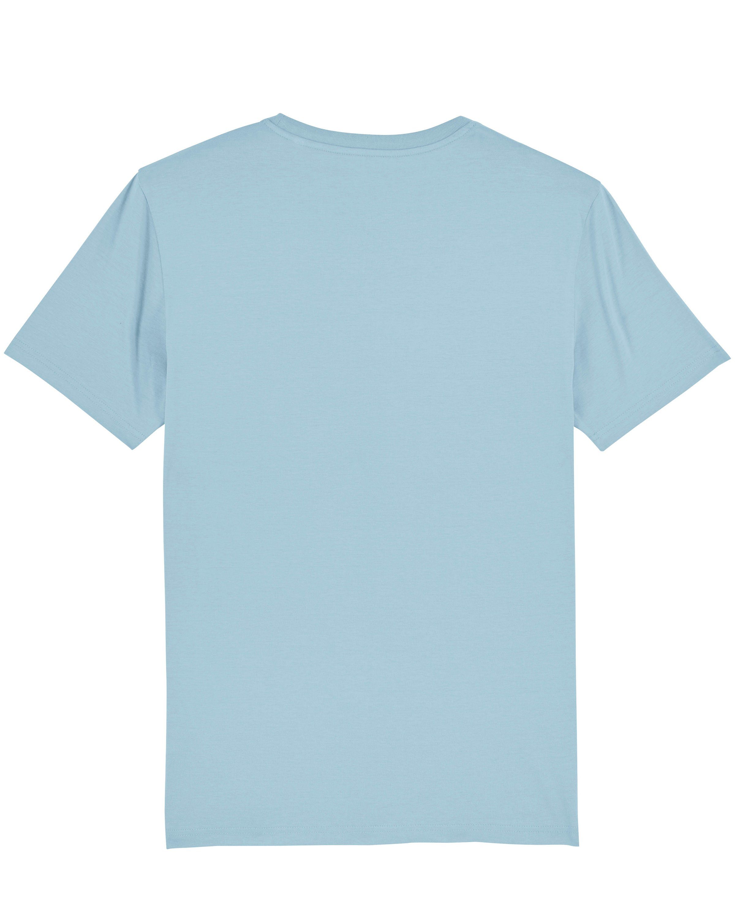 wat? Apparel Basic hellblau Tee Bio Print-Shirt (1-tlg)