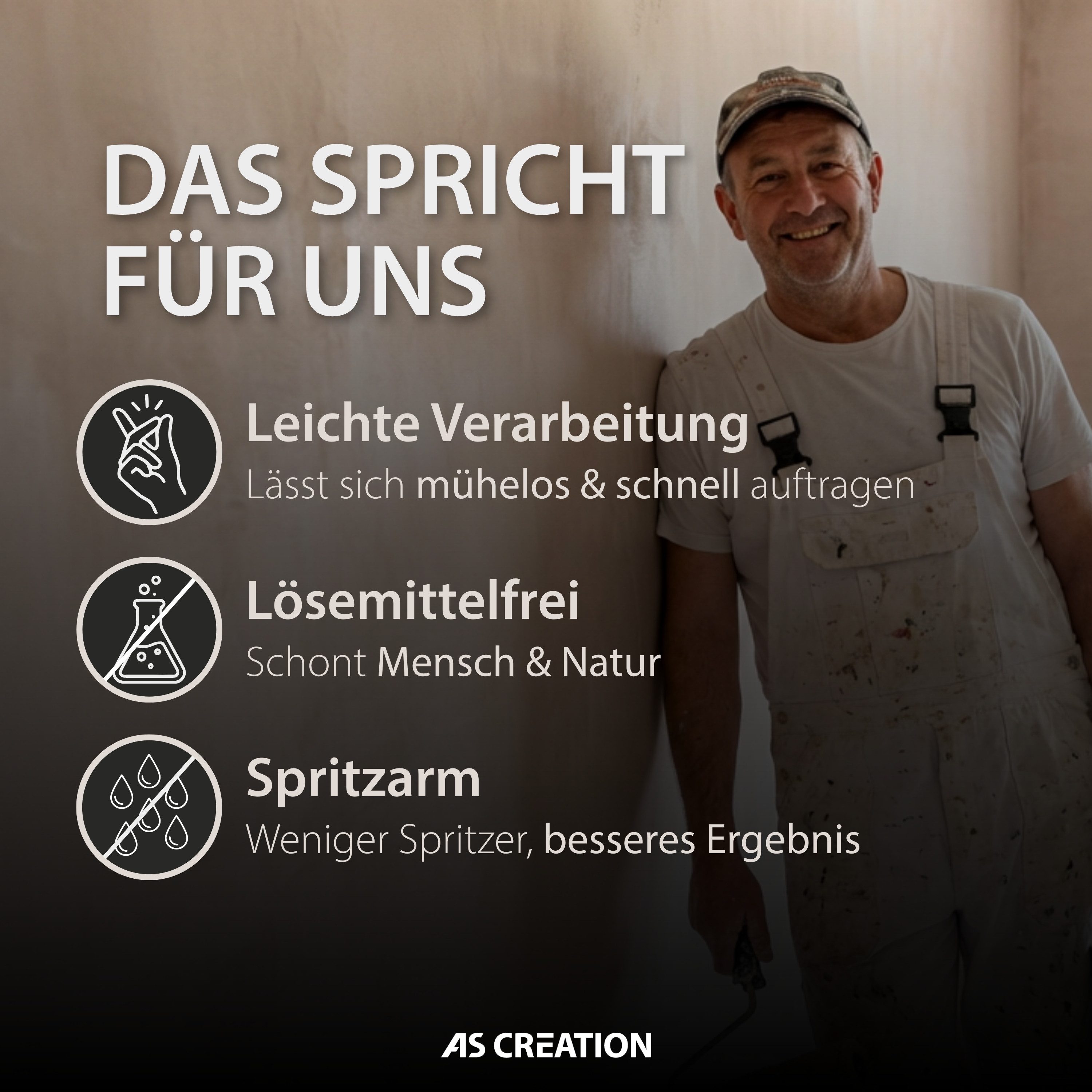 A.S. Création Wandfarbe Premium Innenwandfarbe PURO Tuchmatt sunny yellow, ideal für Wohnzimmer, Schlafzimmer, Flur und Küche, Farbwelt Gelb