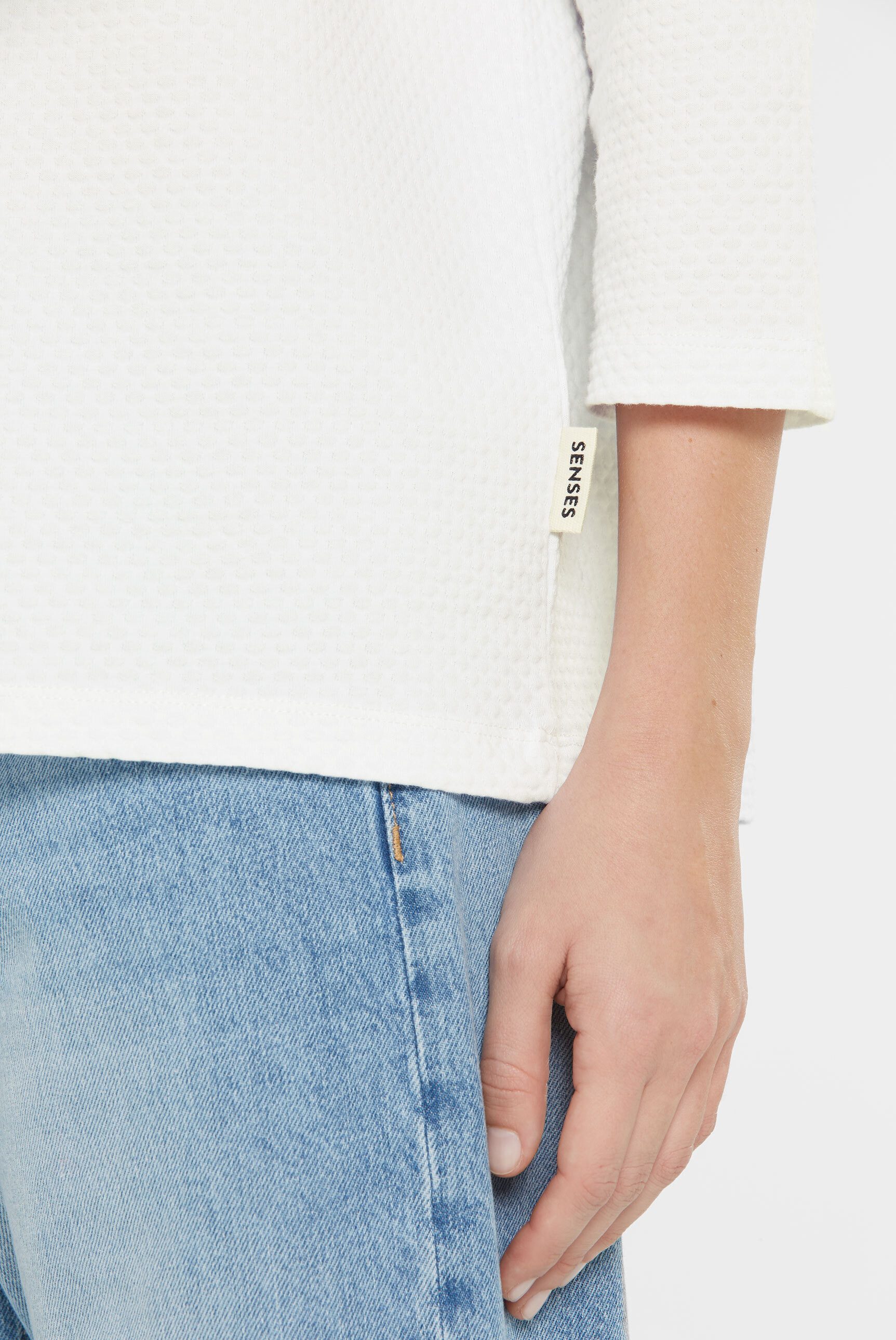 SENSES.THE LABEL Rundhalsshirt mit Baumwolle