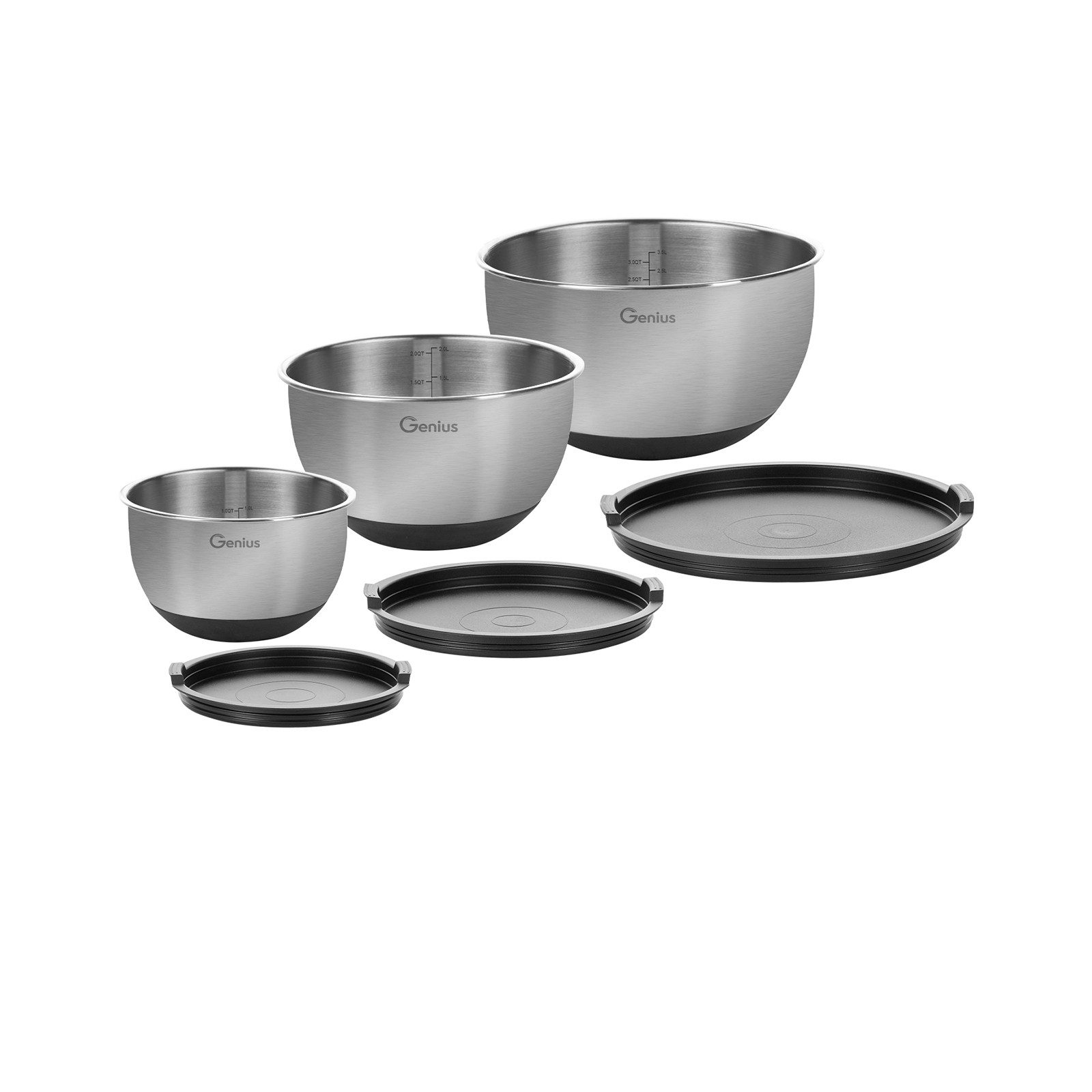 Schüssel Edelstahl Schüssel 6-er Set mit Deckel Edelstahlschüssel Schalen