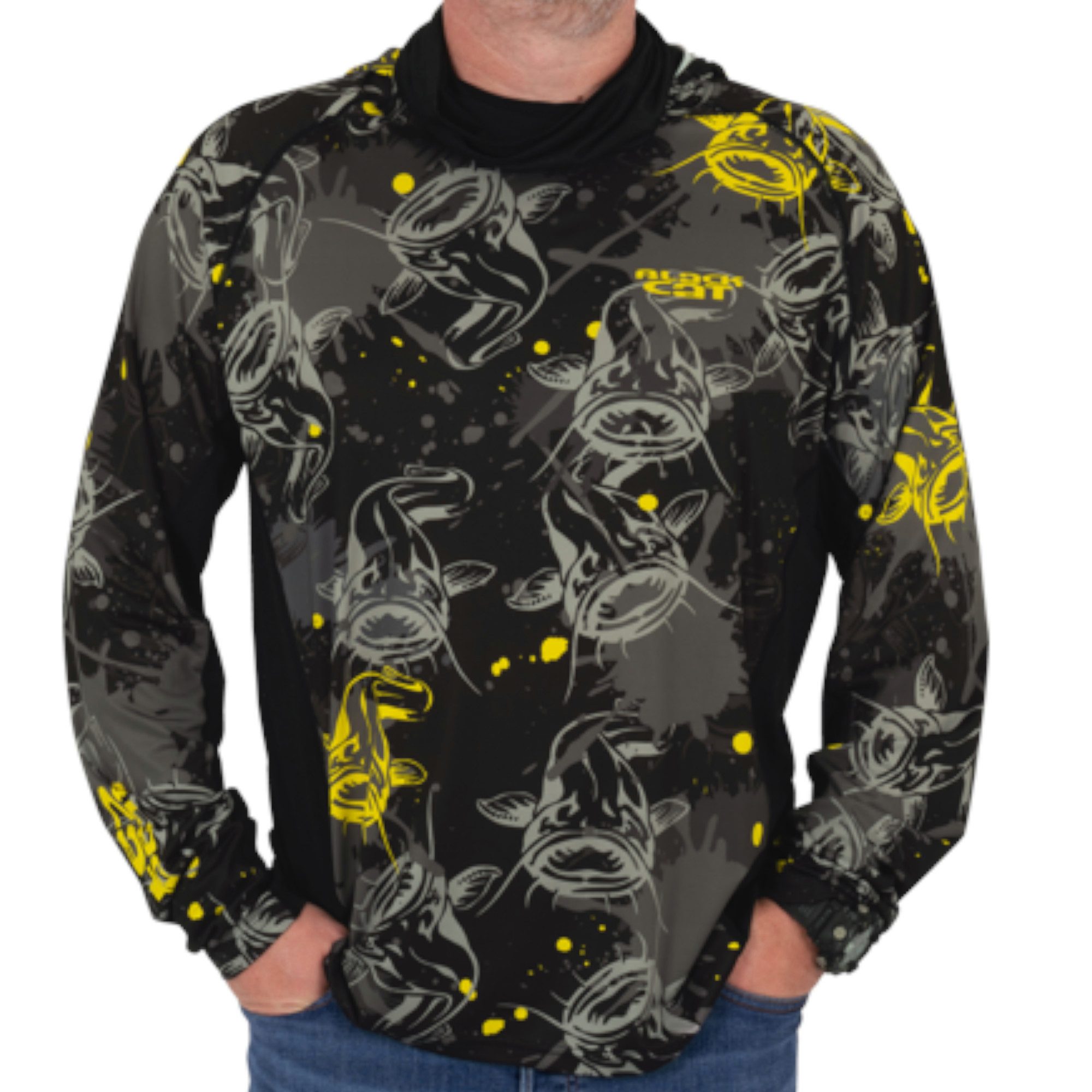 Black Cat Longsleeve Performance Sun Top L