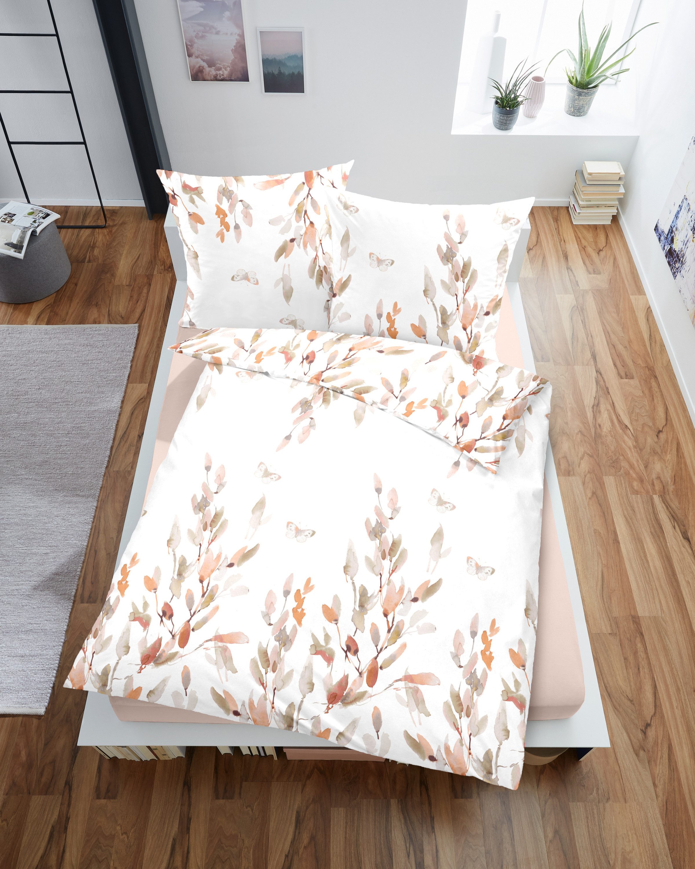 Dormisette Bettwäsche DORMISETTE Bettwäsche BLÄTTER Satin günstig online kaufen