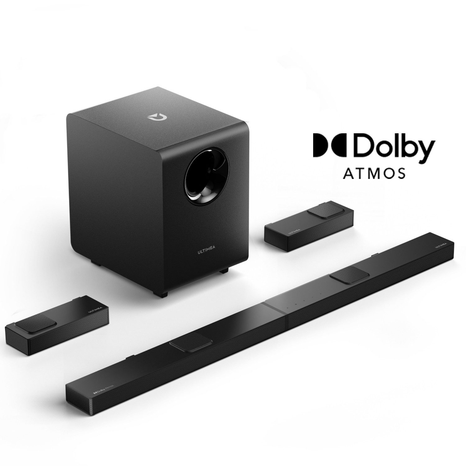 Ultimea Nova S90 Lautsprecher 7.1.4 Kanal (Bluetooth 5.3, HDMI, 740 W, Mit Subwoofer & 2 Surround-Lautsprechern,Kinoreifes mit 360°-Raumklang)
