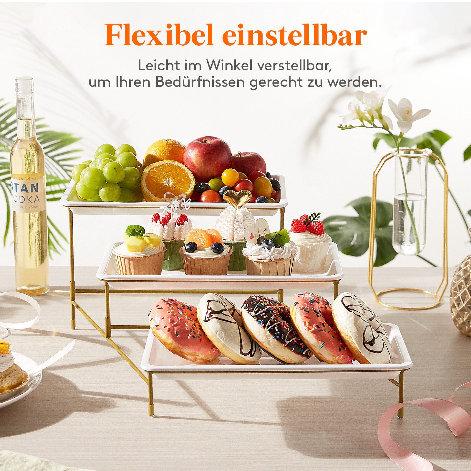 Lifewit Tortenständer 3-stufiges Serviertablett für Partyzubehör – Bild 3 von 5