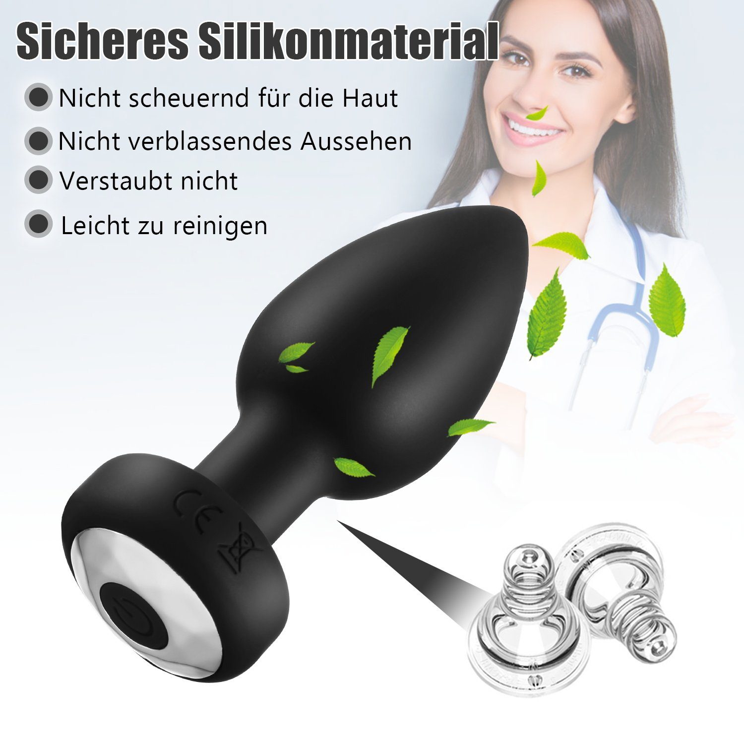 mit Silikon Paarvibrator für vibrationsmodi, Dildo Männer Analplug Analplug S/M/L LOVONLIVE Analvibrator Sexspielzeug Frauen Fernbedienung Anal Set, 10 Plug