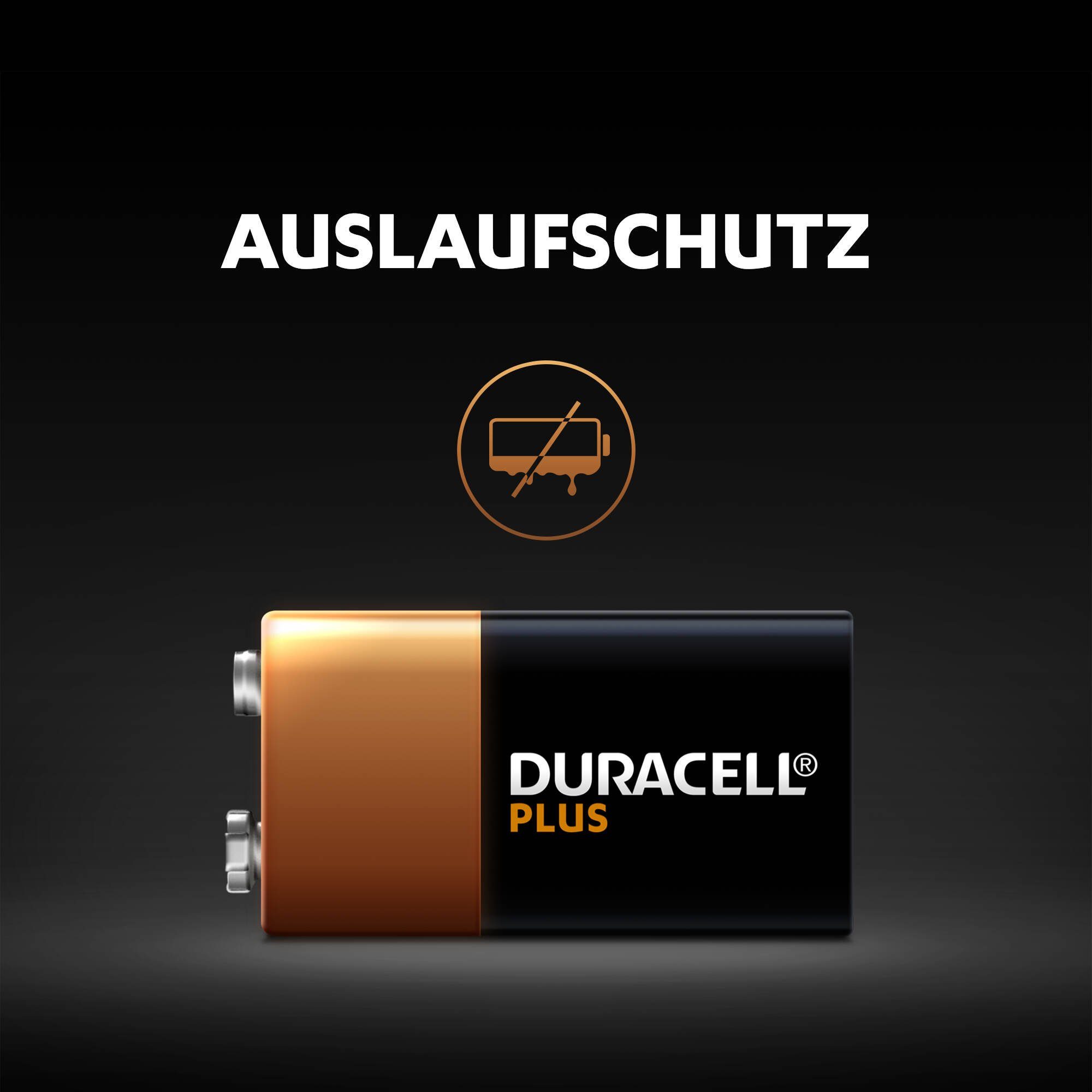 Duracell Plus E-Block/6LR61 Batterie, 6LR61 4 9V St), (9 V