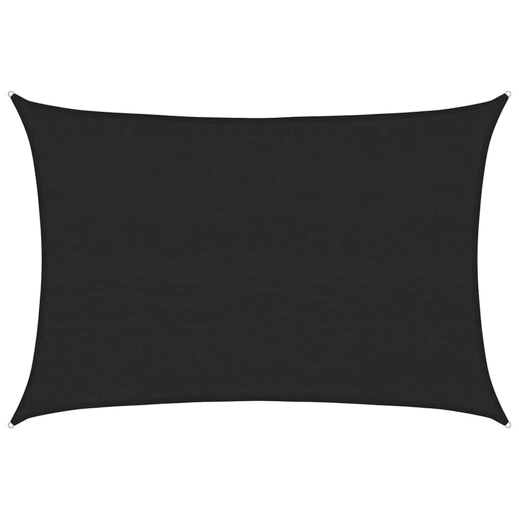 vidaXL Sonnensegel Sonnensegel 160 g/m² Schwarz 3,5x4,5 m HDPE, (1-tlg)