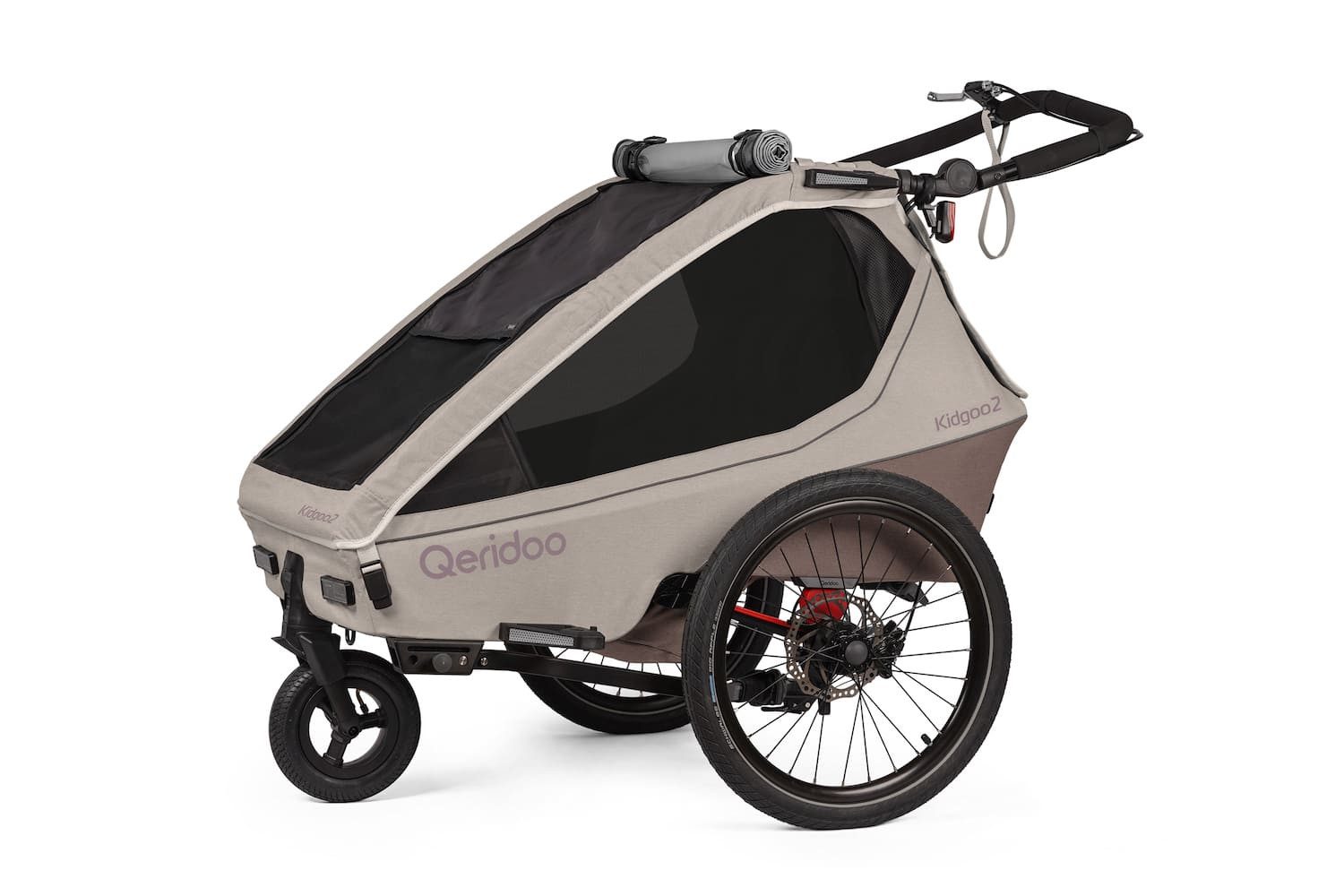 Qeridoo Fahrradkinderanhänger Kidgoo 2 Pro Gen 2 - Kinderfahrradanhänger für 2 Kinder, Anhänger, Buggy und Jogger