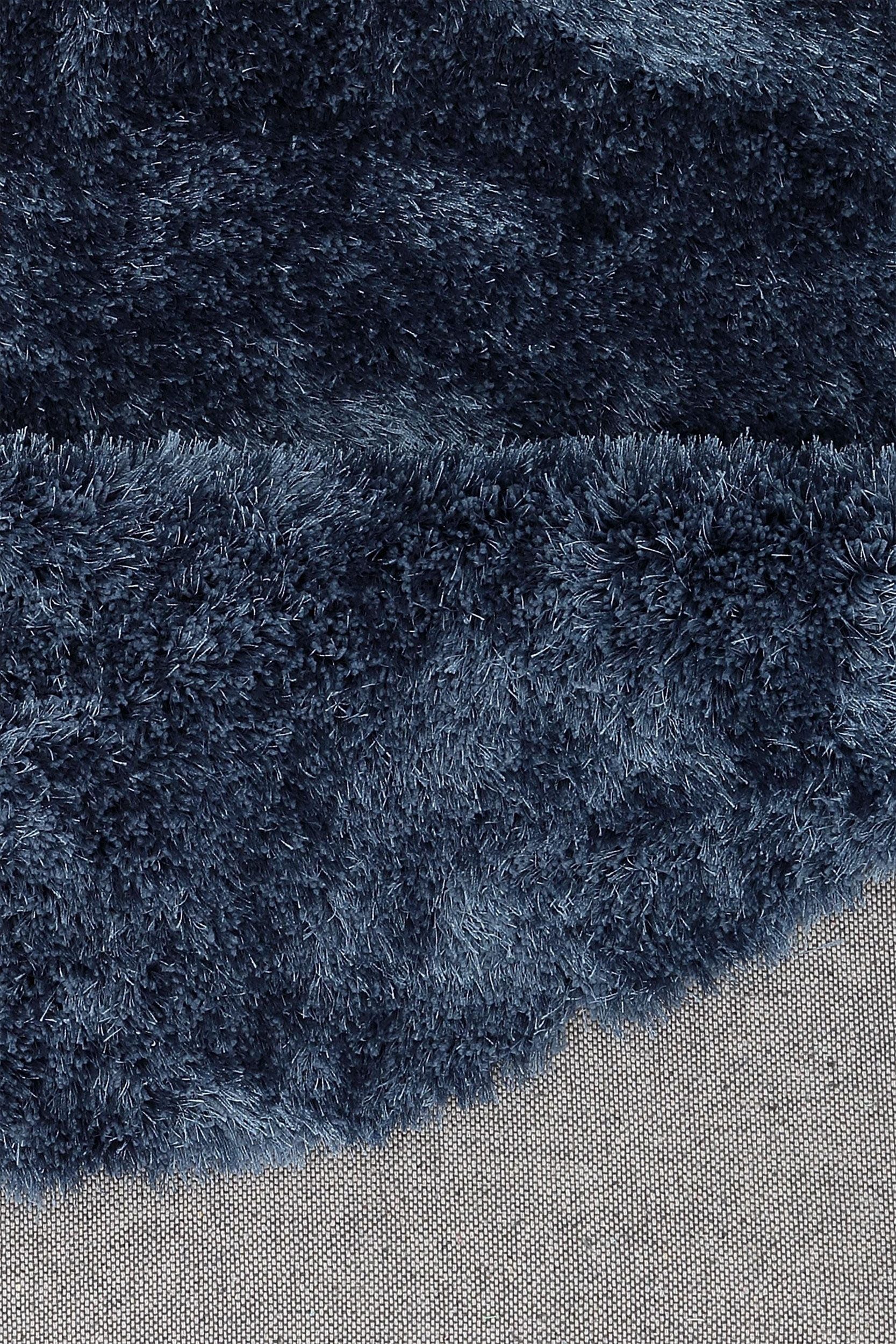 Hochflor-Teppich Deman, rund rund, Home kuschelig mm, affaire, weich durch Höhe: und Uni-Farben, blau 25 besonders Mikrofaser