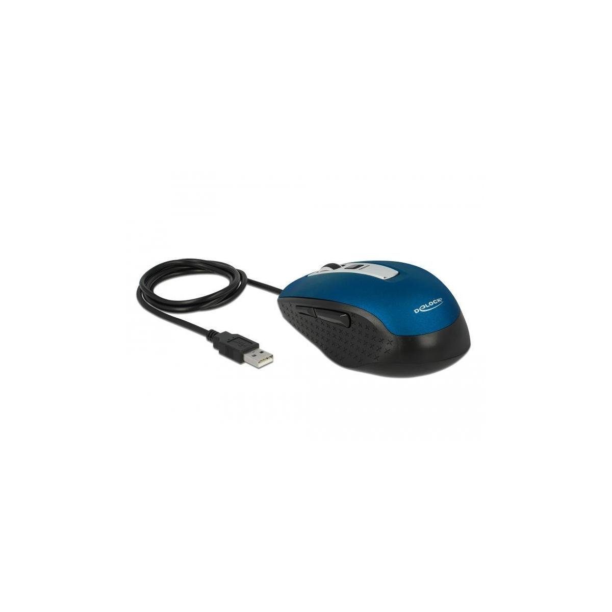 Delock Optische 5-Tasten Maus USB Typ-A blau Maus