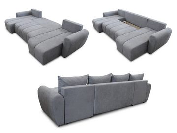 Sofnet Wohnlandschaft Cleo U, mit Schlaffunktion und Bettkasten, Ecksofa, U-Form Couch, Schlafsofa