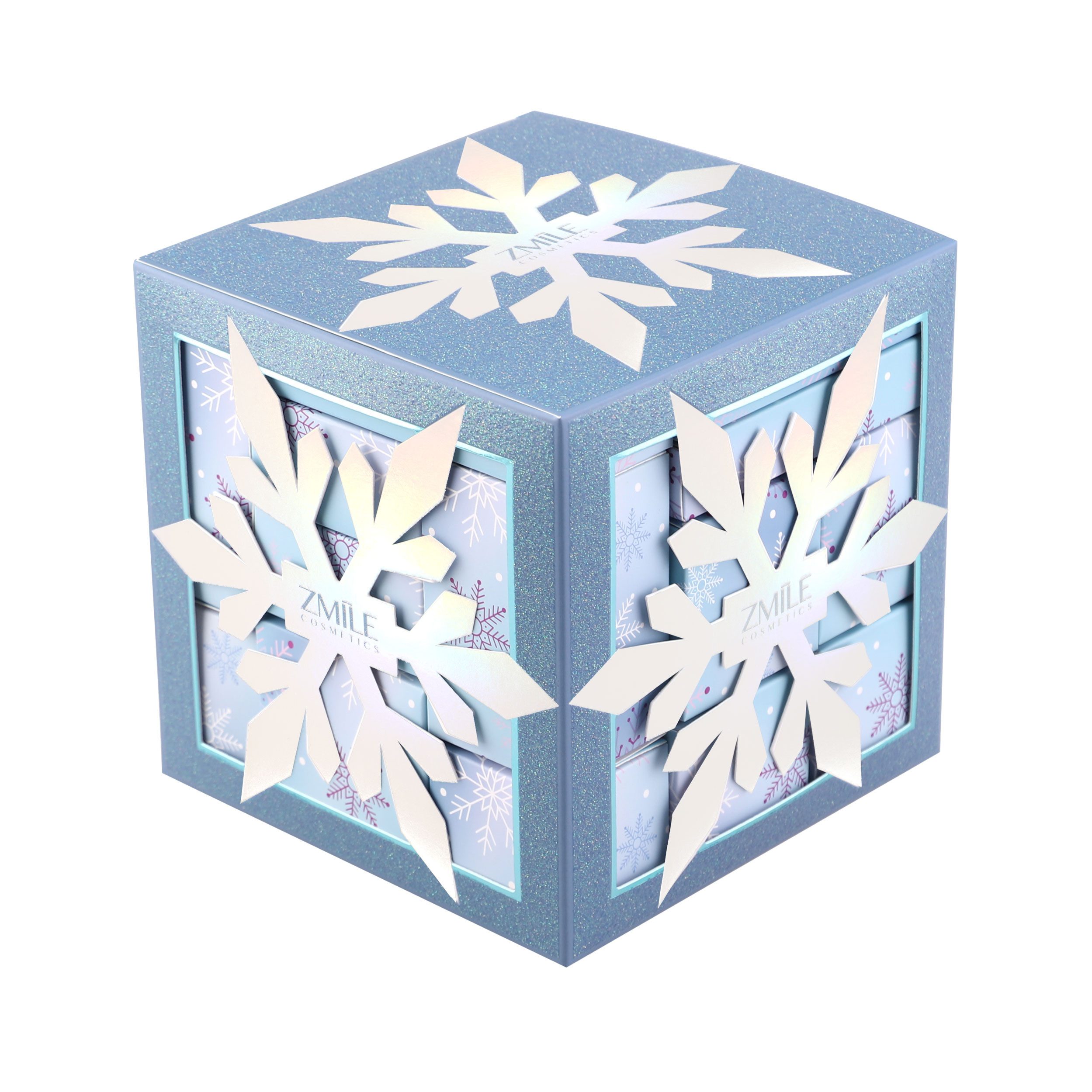 ZMILE COSMETICS Kosmetik-Adventskalender ZMILE COSMETICS Adventskalender Snow Flake Cube frosty white (24-tlg), vegan