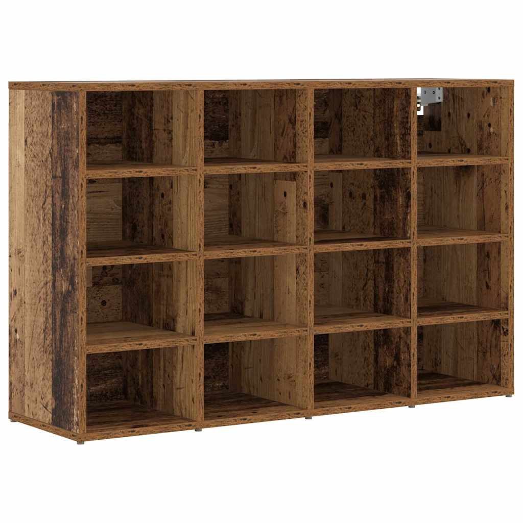 vidaXL Schuhregal Schuhschrank 103 x 30 x 67 cm Holzwerkstoff Altholz, 1-tlg.