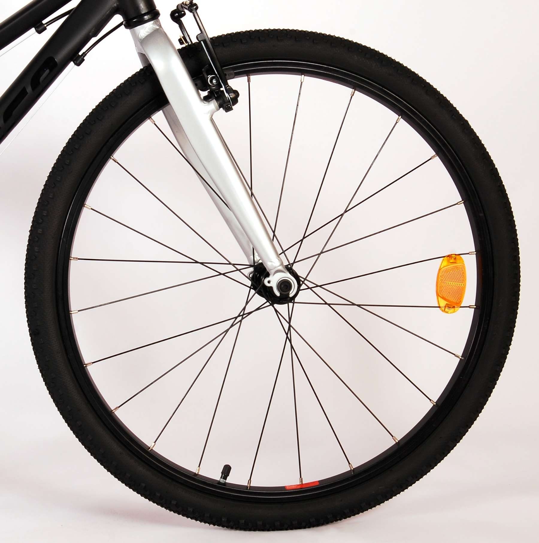 Volare Kinderfahrrad - Dynamic - Jungen - 24 Zoll - mattschwarz - 8-Gang - 8 - 10 Jahre, 8 Gang, bis 115 kg, Fat Tires, Aluminiumelgen