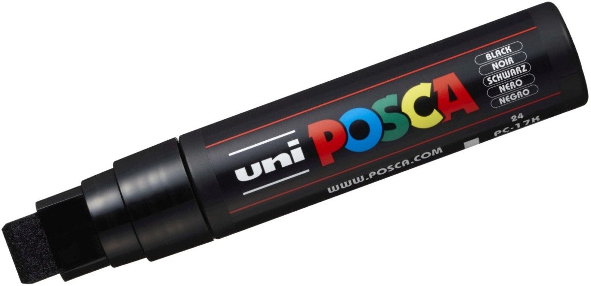 uni-ball Filzstift Fasermaler Uni Posca PC-17K 15mm schwarz (5 Stück)