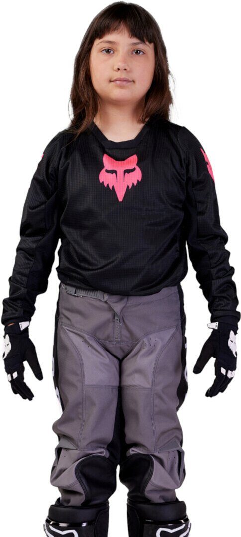 Fox Racing Motocross-Shirt 180 Blackout 2023 Mädchen Motocross Jersey Atmungsaktiv