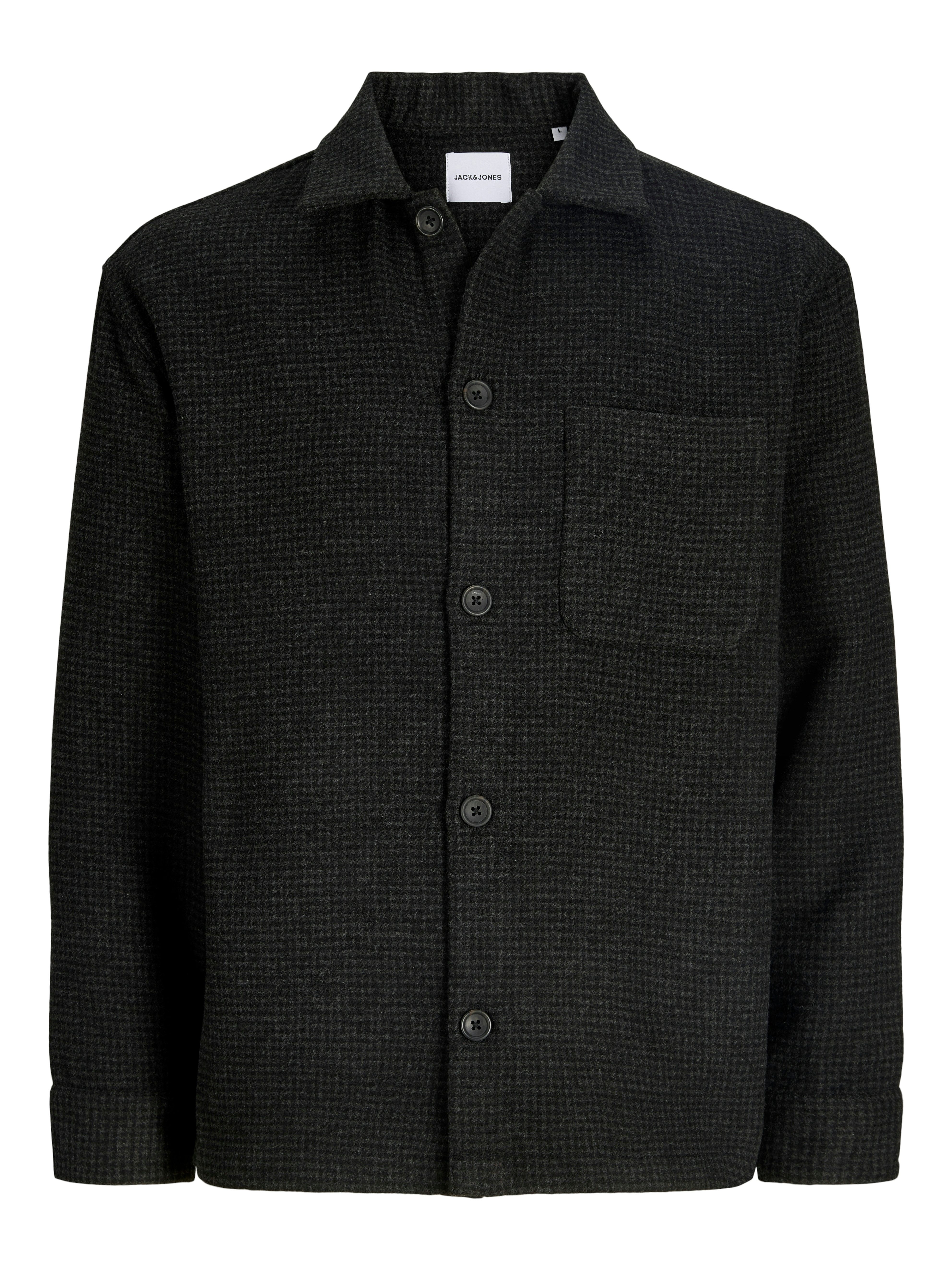 Jack & Jones Langarmhemd JJESOHO OLLIE OVERSHIRT LS SN Materialmix, locker geschnitten
