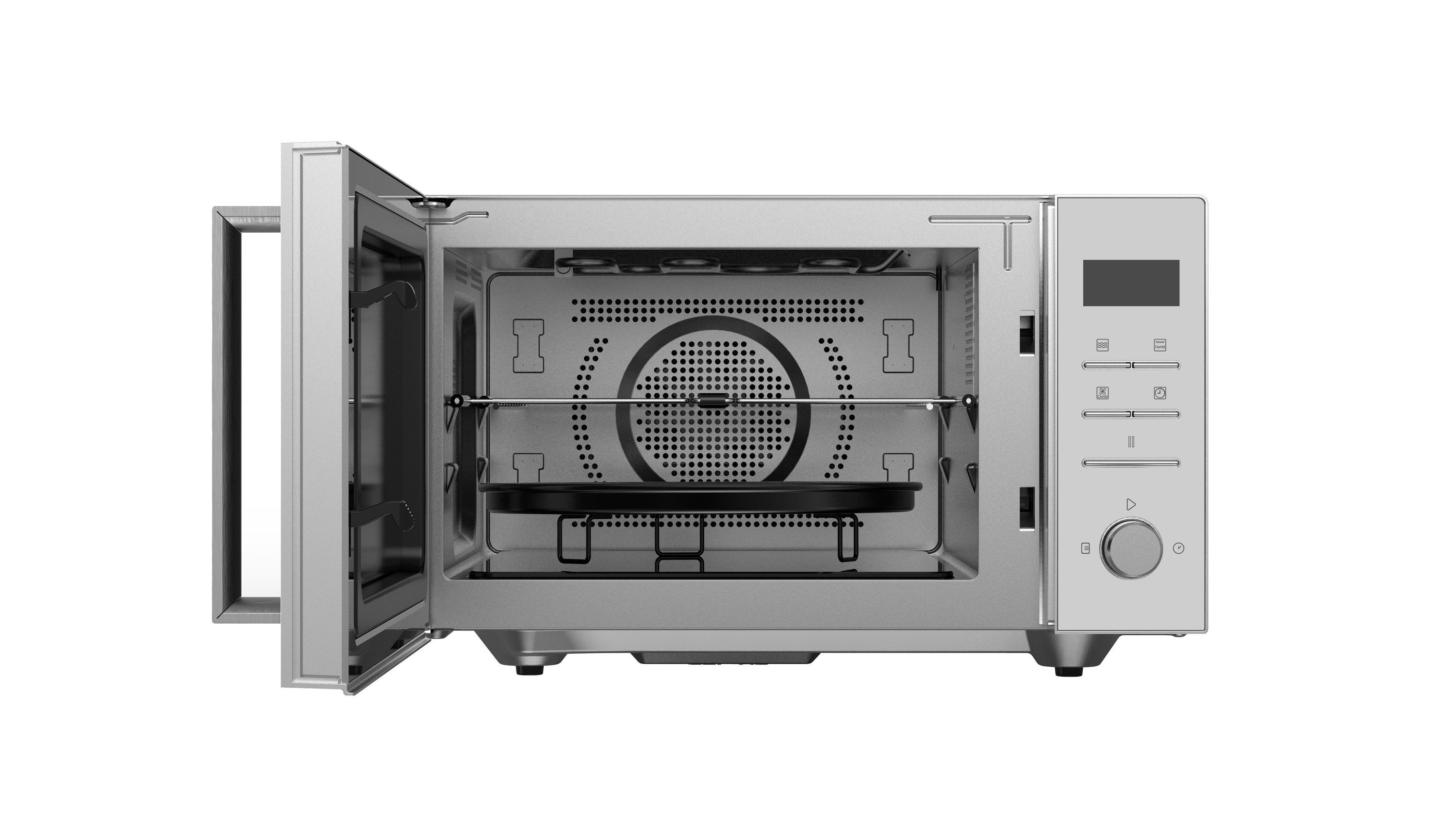 ECG Mikrowelle MTD 2591 FGCX, Flachbett-Technologie, Grill, Heißluft, 25L
