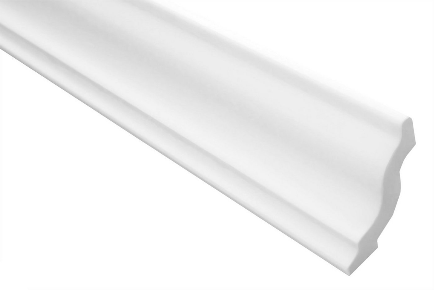 Thumbnail - marbet design Stuckleiste E-5, 2 Meter / 1 Leiste, XPS Styropor weiß - Deckenleisten Deckenstuck Leisten E-Leisten - (2 ...