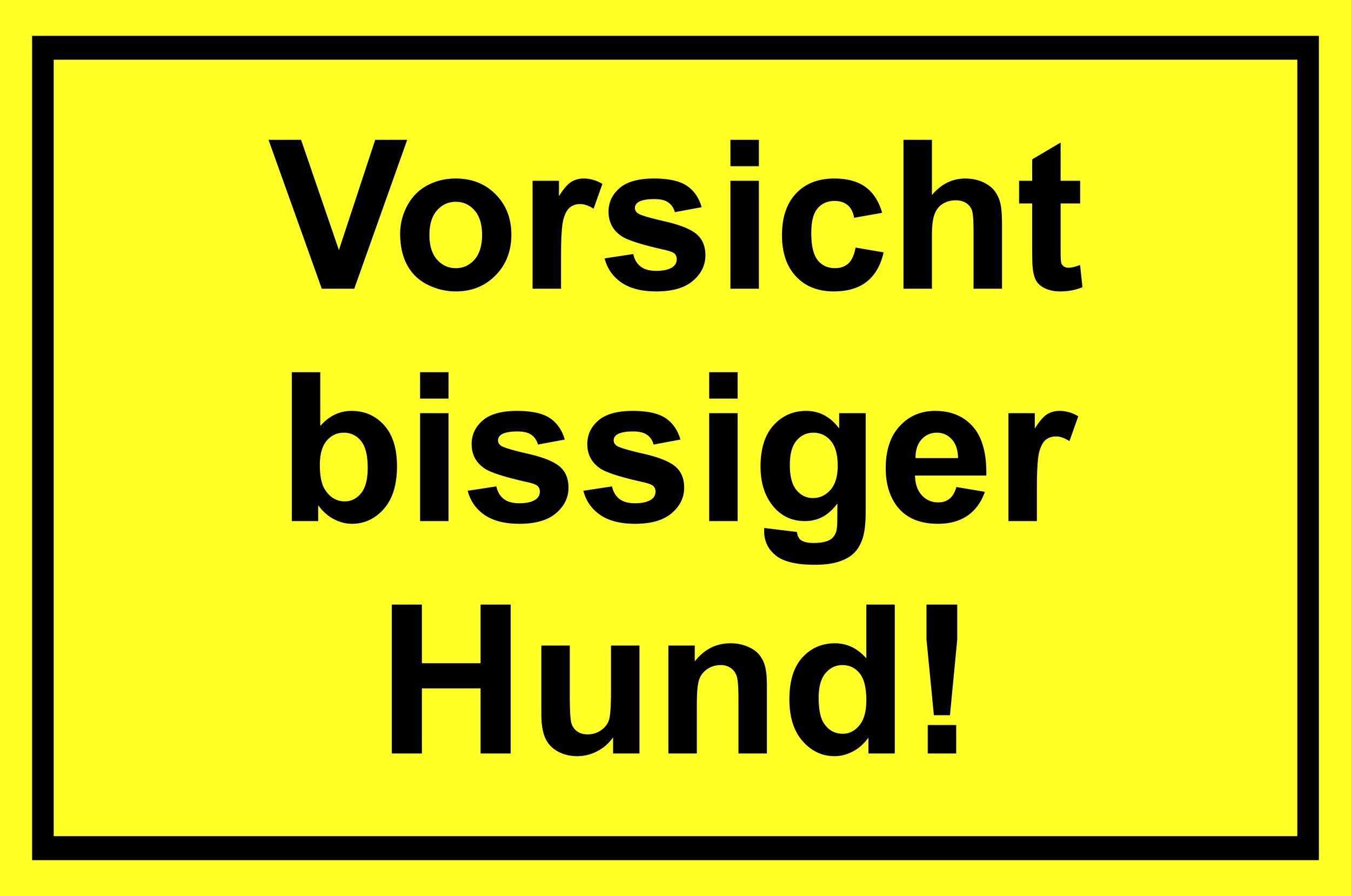 Hermann Schütz Hinweisschild Vorsicht bissiger Hund! 200 x 300 mm Kunststoff, (1 St)
