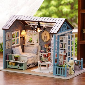 Cute Room 3D-Puzzle Puppenhaus Miniatur DIY Modellbausatz Forest Times, Puzzleteile, 3D-Puzzle Modellbausatz 1:24 mit Möbeln zum Basteln-Serie Mini Szenen