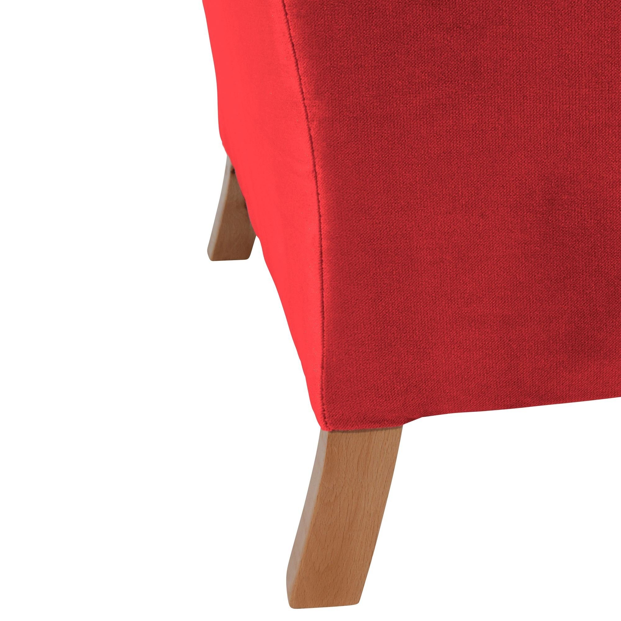 / Samtvelours Bezug 21705 Kostenlosem Versand, Big-Sessel Kantha Sitz hochwertig (Sparpreis natur 1-St), rot inkl. aufm 58 Buche Kessel XXL-Sessel verarbeitet,bequemer