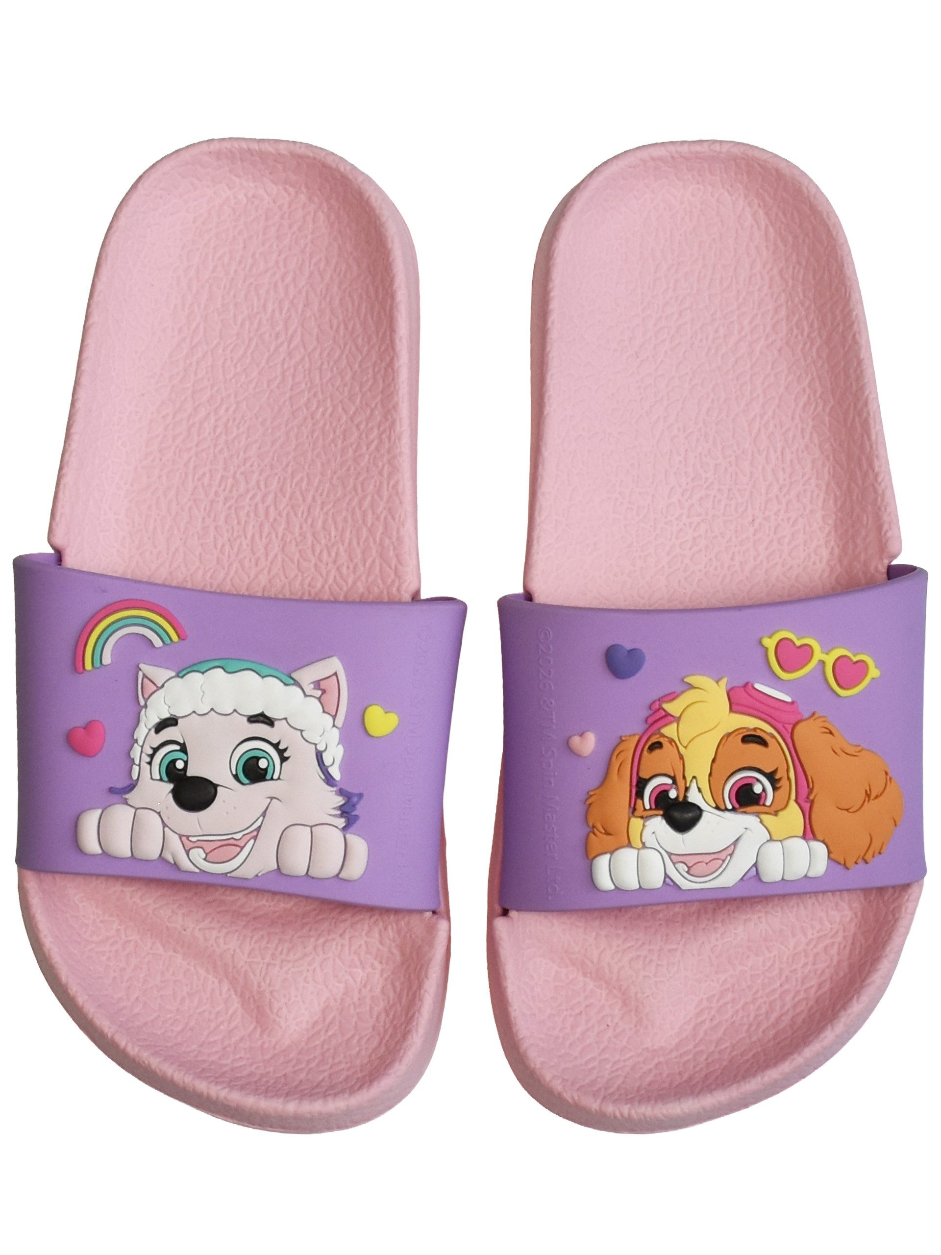 United Labels® Paw Patrol Badelatschen Skye & Everest Badeschlappen Badesandalen Badesandale