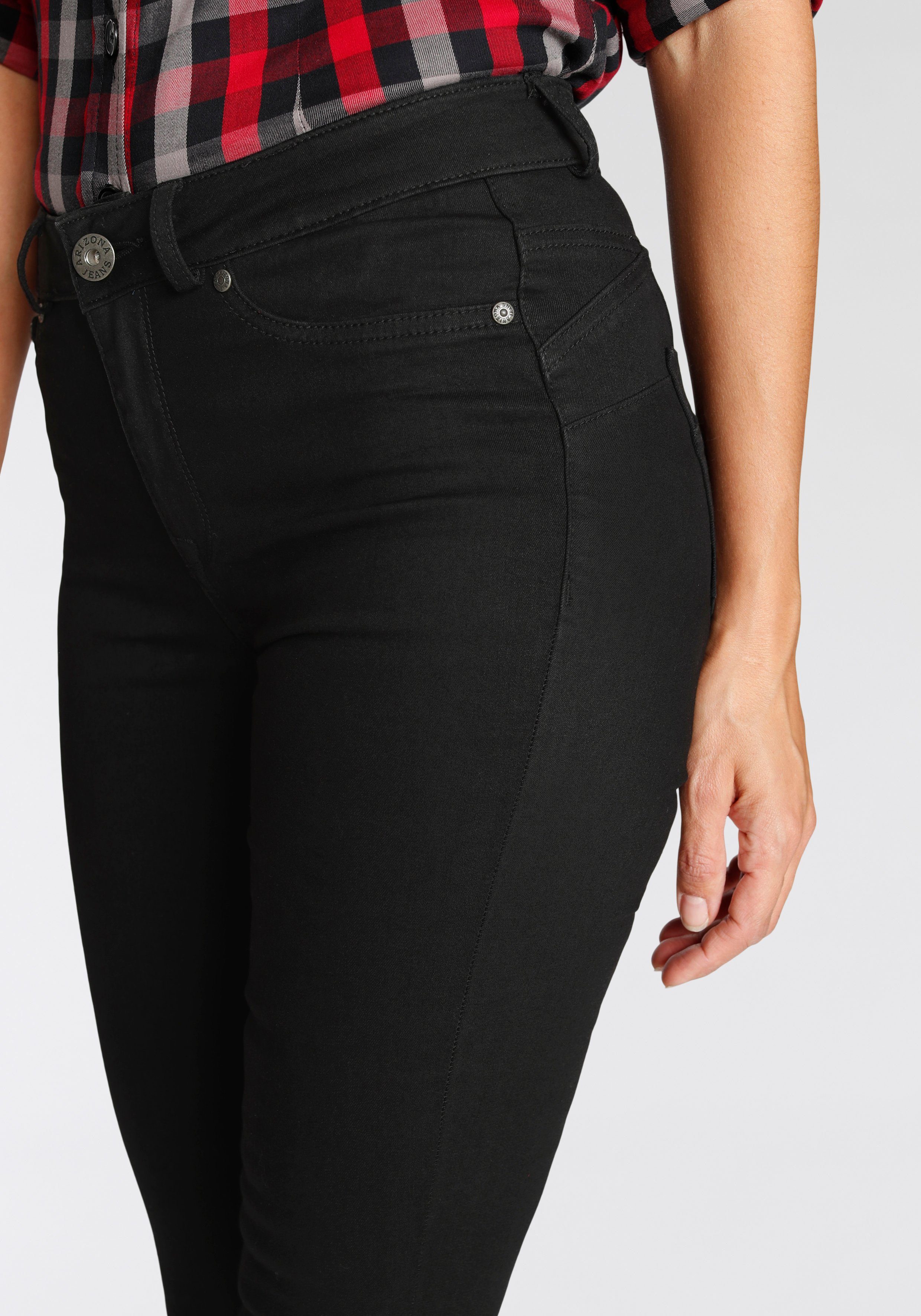 High Ultra Waist Shapingnähten mit Arizona Stretch Skinny-fit-Jeans black