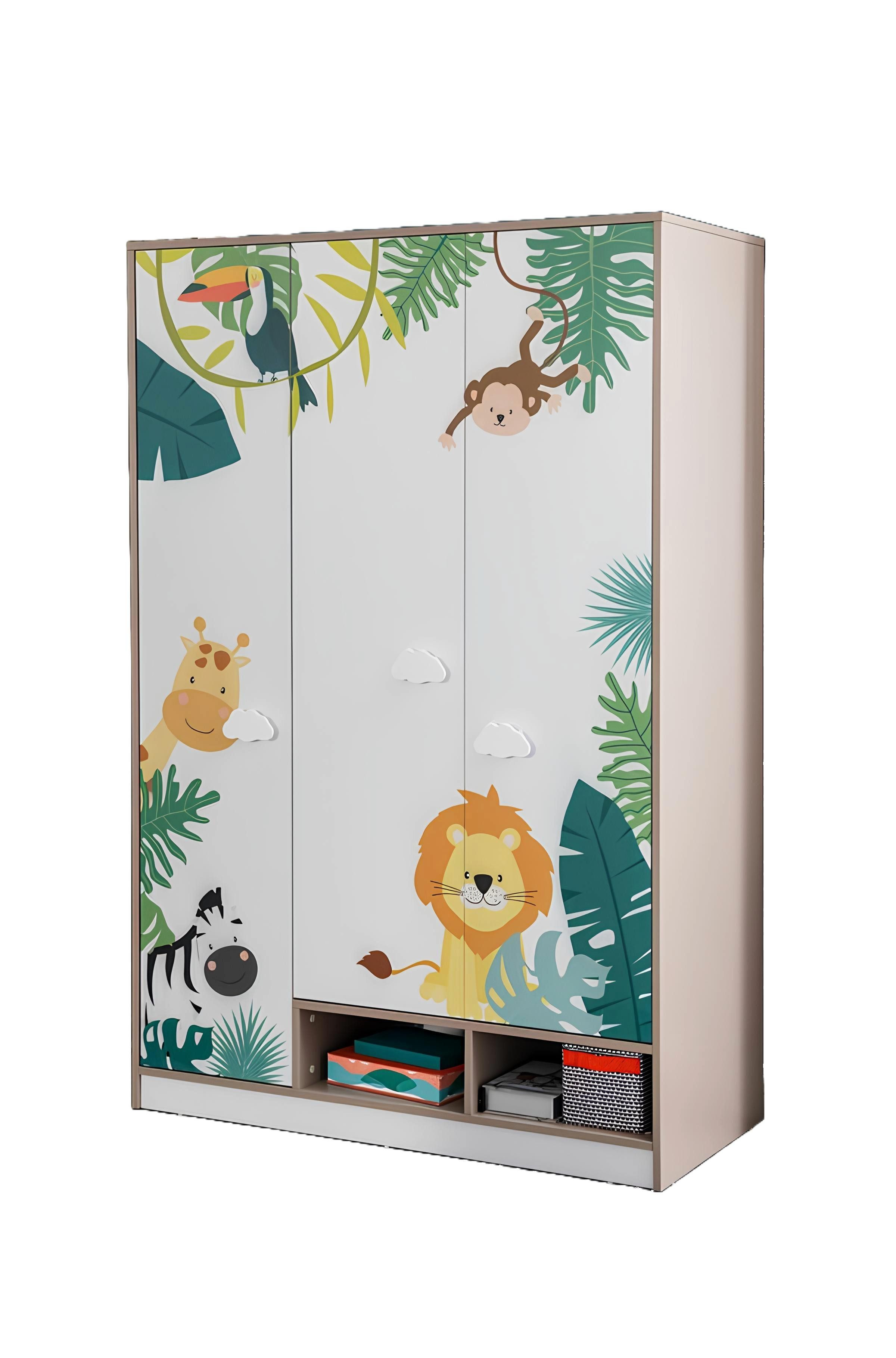 Xlmoebel Kinderkleiderschrank Luxuriöser Holzschrank für Mädchen im modernen Design (1-St., Kleiderschrank) Hergestellt in Europa