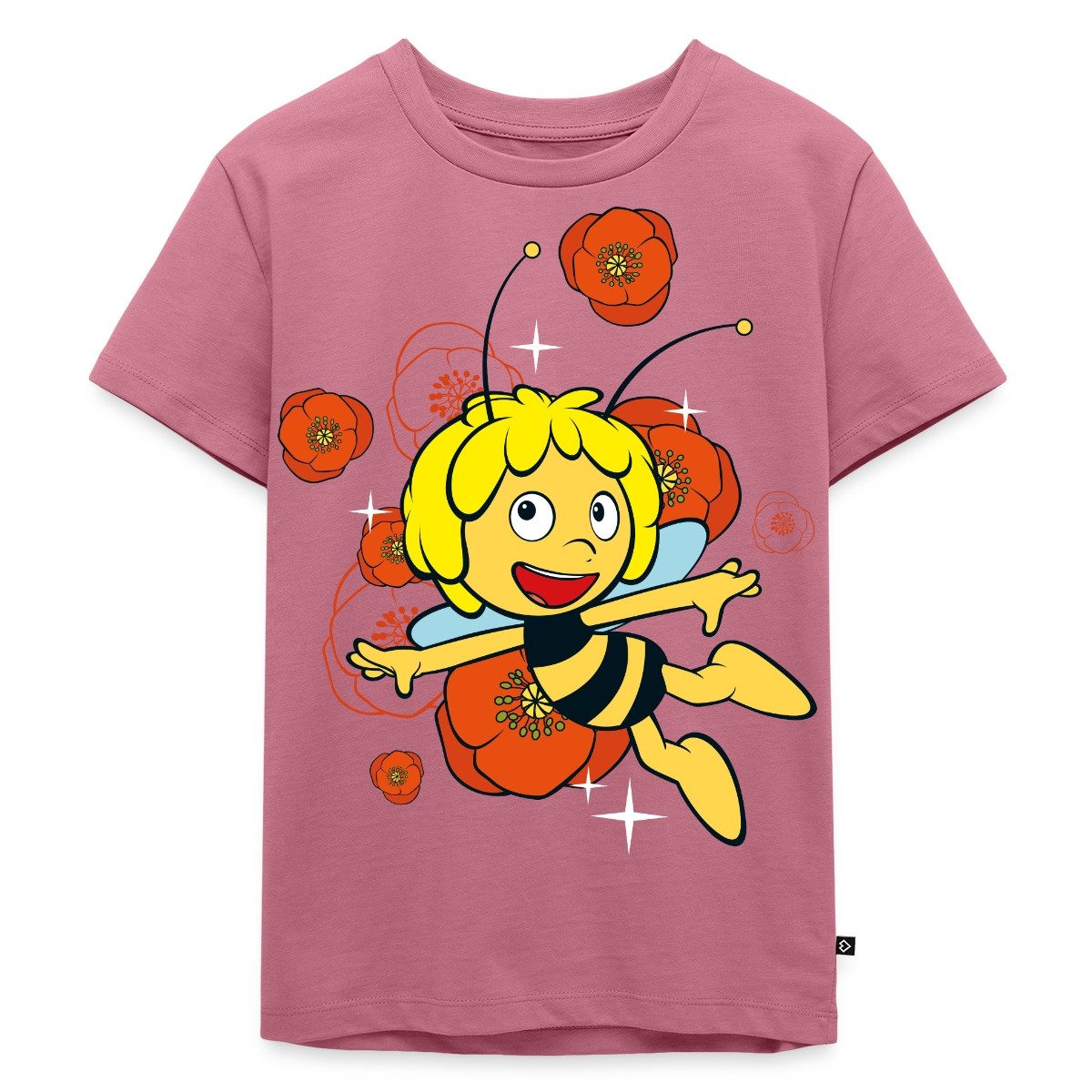 Spreadshirt T-Shirt Biene Maja Mohnblumen Kinder Premium T-Shirt (1-tlg)