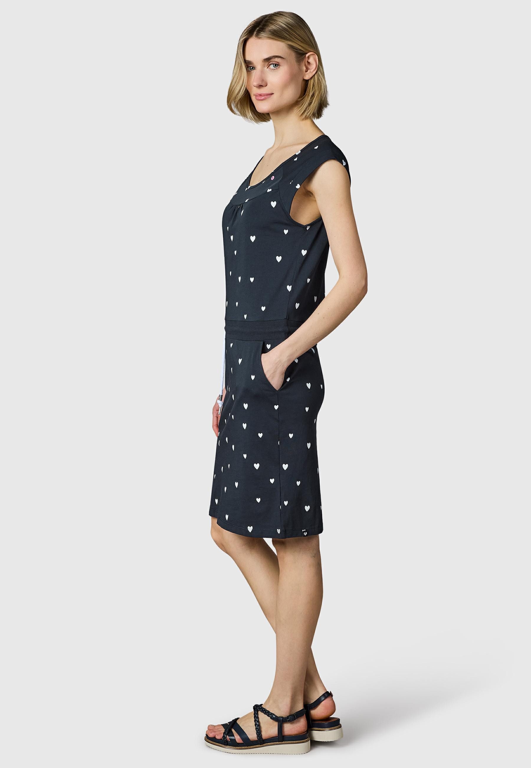 Ragwear Sommerkleid Penelope Hearts YOUMODO leichtes Baumwoll Kleid mit verspieltem Print