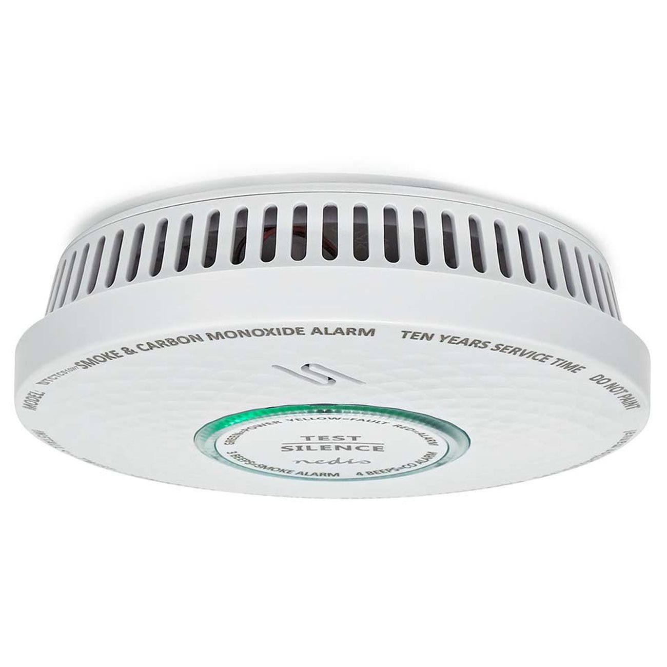 Nedis 2in1 Rauch- & CO-Melder (10J. Batterie): Alarm für optimalen Schutz Rauchmelder (Lauter Alarm mit 85 dB)