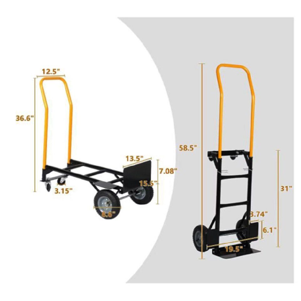 halten lbs Dolly Handwagen Für REDOM Push Plattformwagen, Schwenkrädern Kapazität Wheel Cart 4 Cart, Truck Purpose eine (Hand Heavy Kapazität von und Umzug/Warehouse/Garten/Lebensmittelgeschäft), Duty mit 220 Wheel 330 Dual 2 lbs