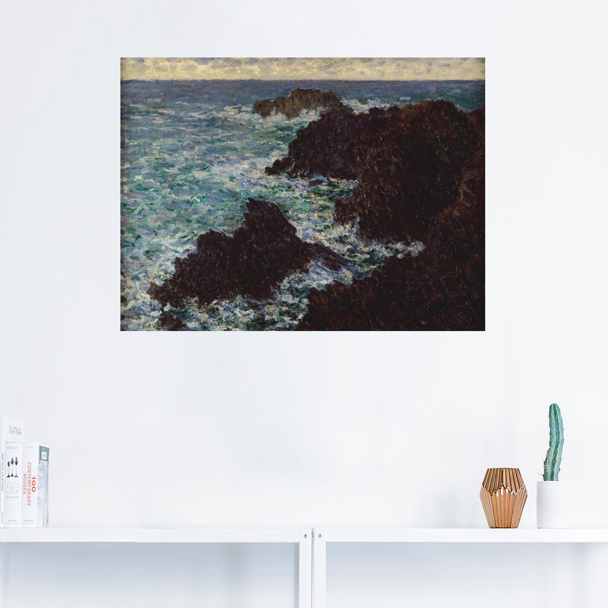 Côte der an oder Wandaufkleber Belle-Ile, Größen Poster (1 St), Sauvage Wandbild Küste in versch. Artland Leinwandbild, Felsen als der