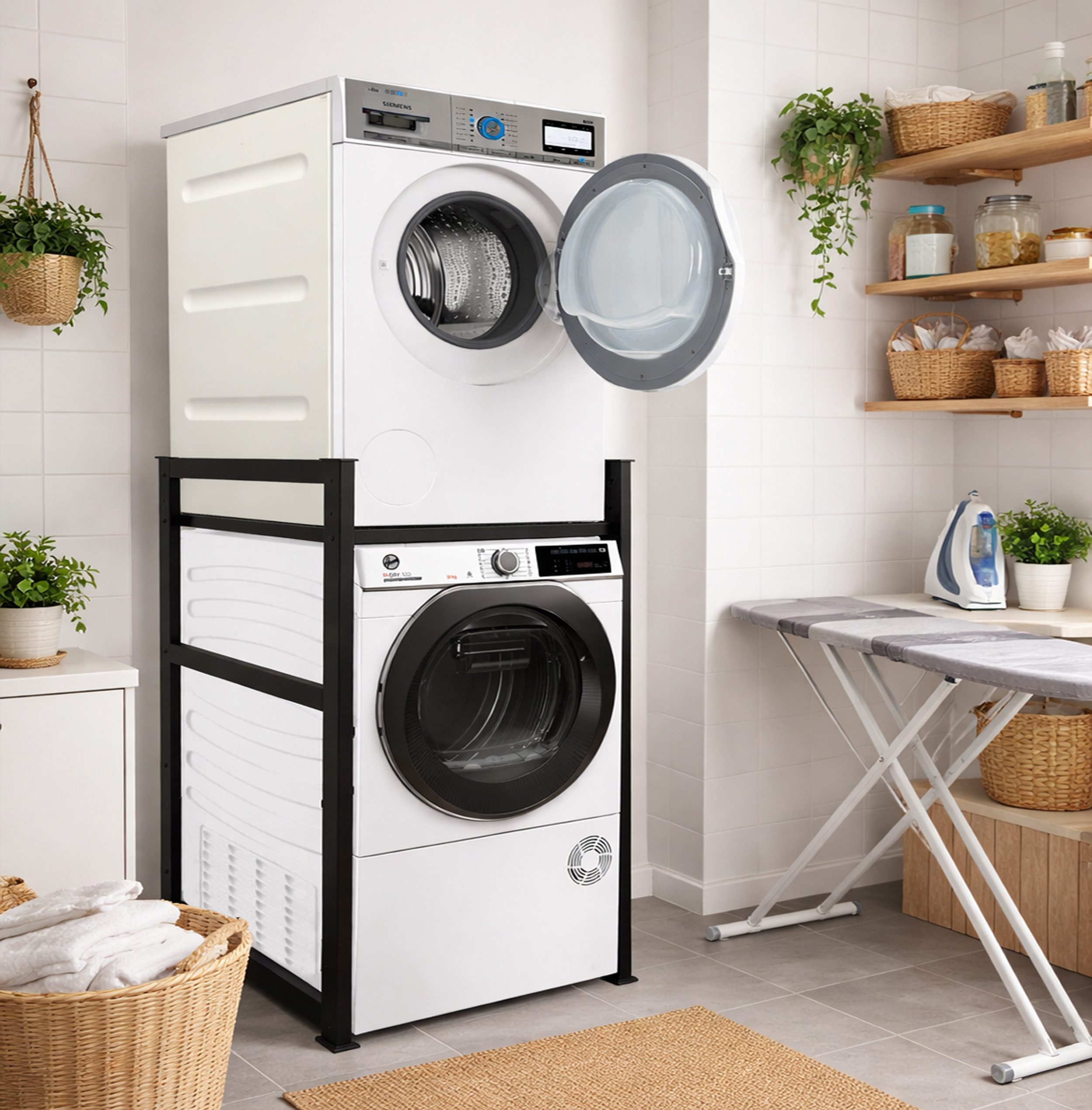 Quick Star Waschmaschinenumbauschrank Waschmaschinenregal mit / ohne Auszug Schublade