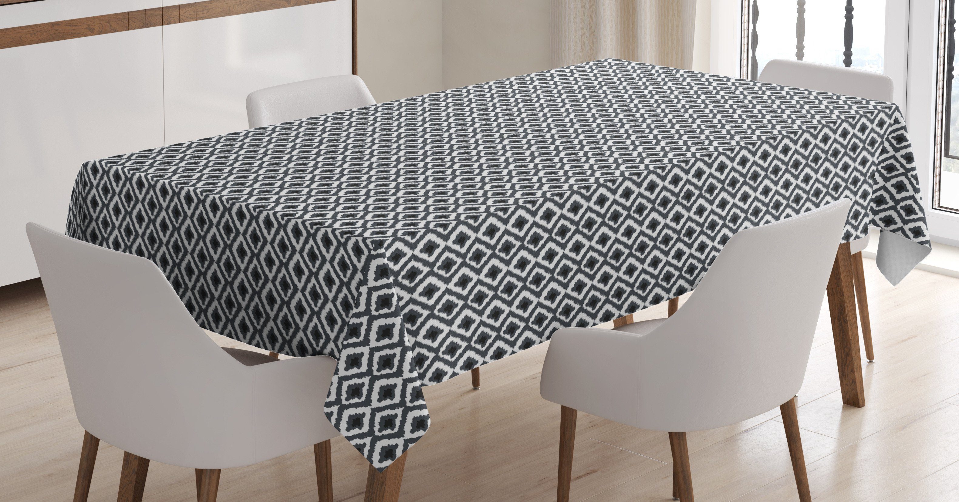 Abakuhaus Tischdecke Farbfest geeignet Außen den Farben, Für Rhombus Zigzags und Waschbar Klare Bereich Geometrisch