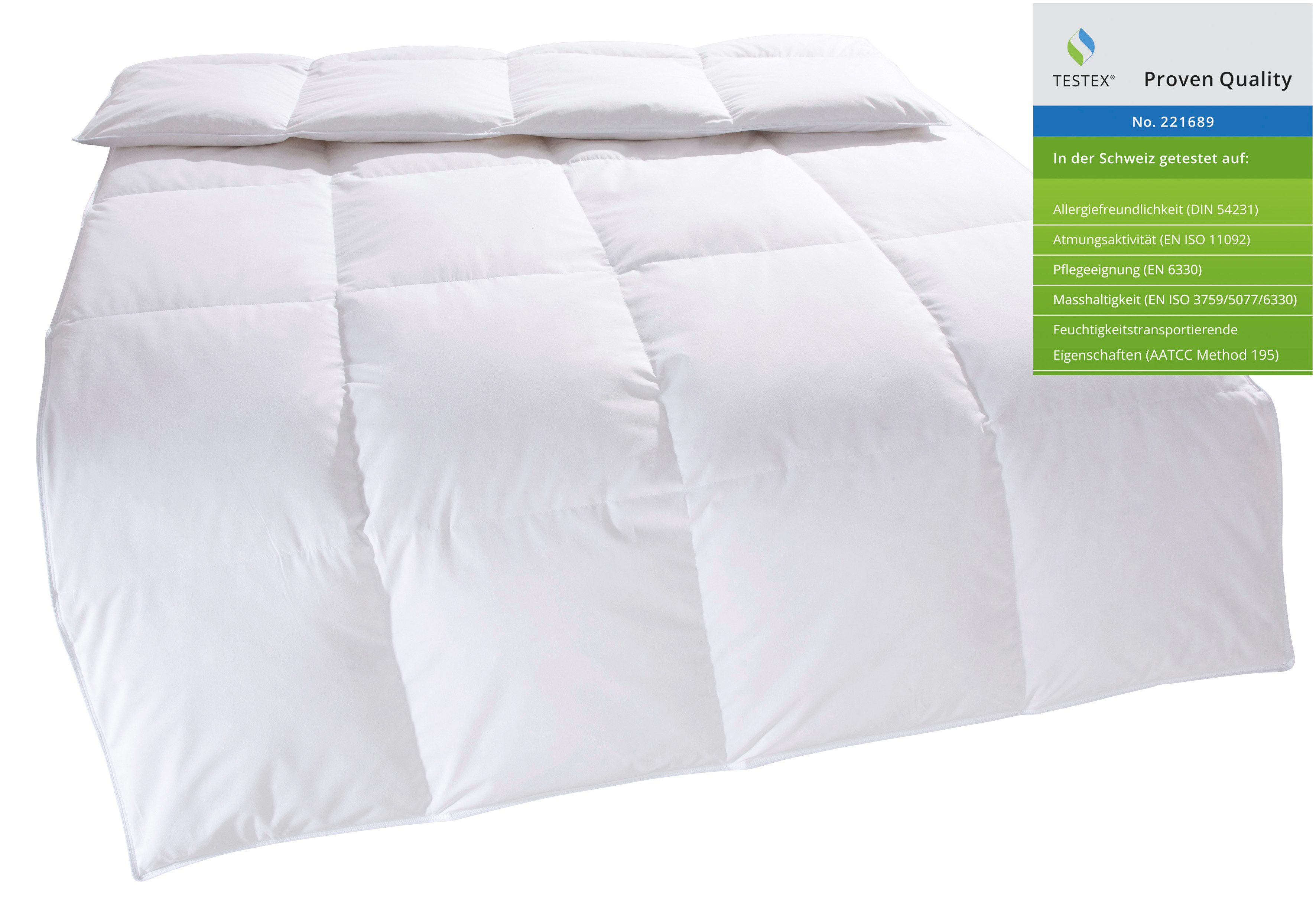 OTTO home Federbettdecke RINA, Bettdecke in 135x200 cm & 155x220 cm, Made in Germany, Füllung: 70% Federn & 30% Daunen, Bezug: Baumwolle, Bettdecken, Sommer, Winter, Decke, Made in Germany