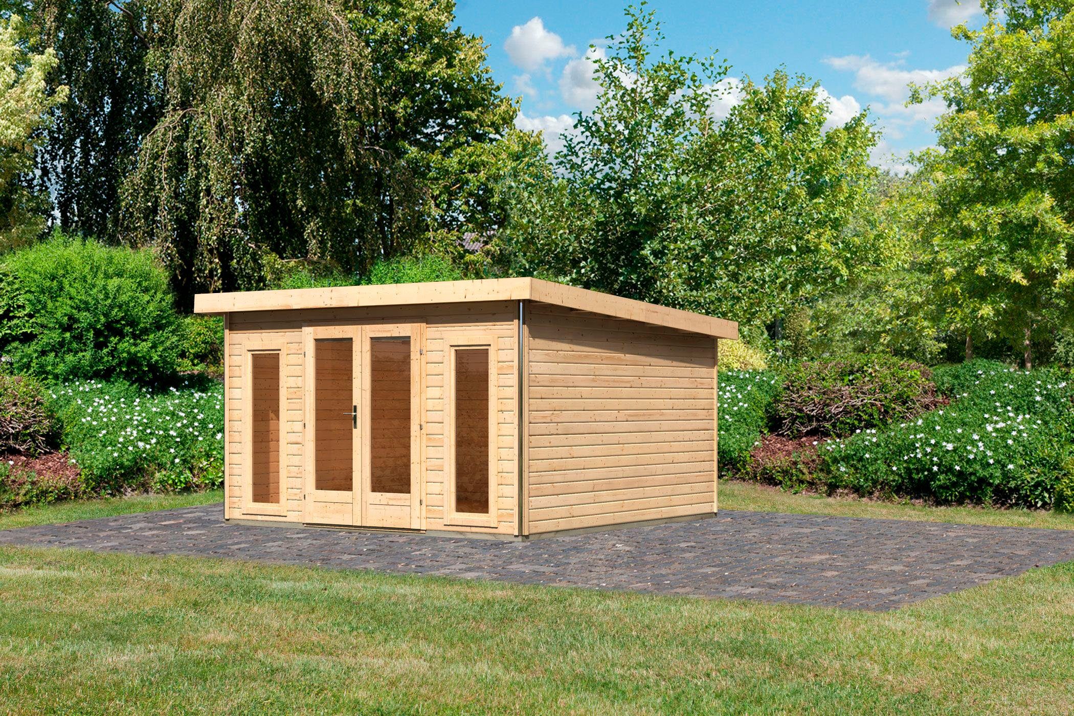 Thumbnail - Karibu Gartenhaus Rabensee 3, BxT: 406x393 cm, (Set), naturbelassen
